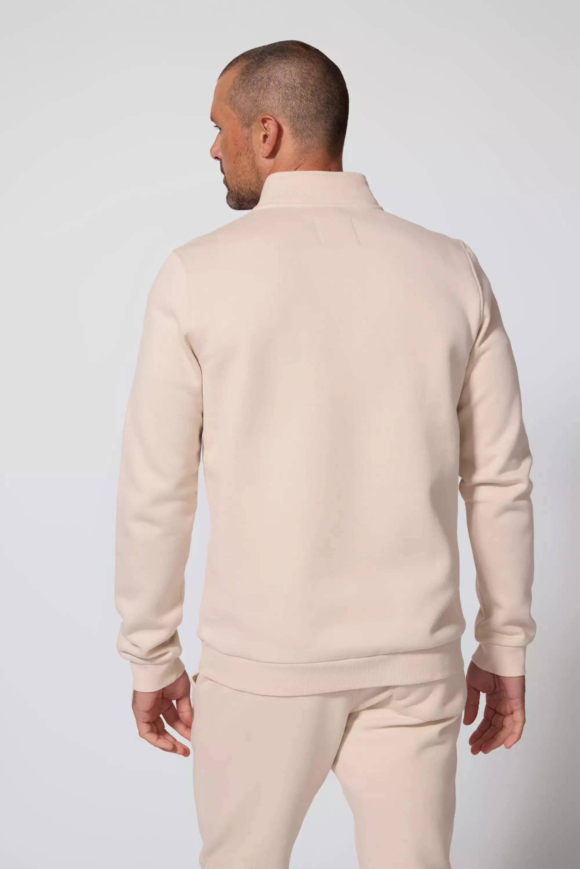 Comfort Men's Fleece 1/4 Zip - Stone sold by MPG product image thumbnail 3