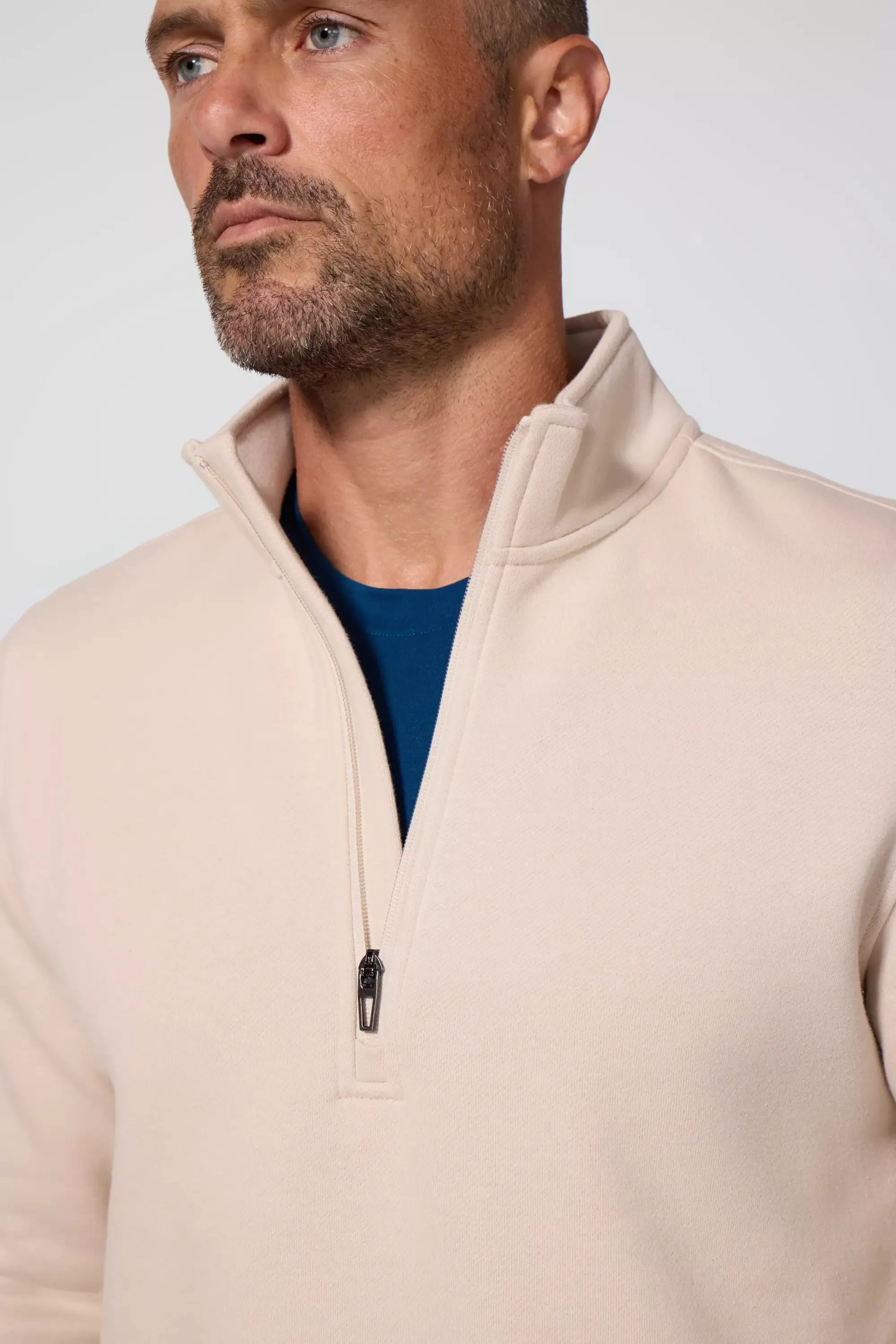 Comfort Men's Fleece 1/4 Zip - Stone sold by MPG product image thumbnail 5