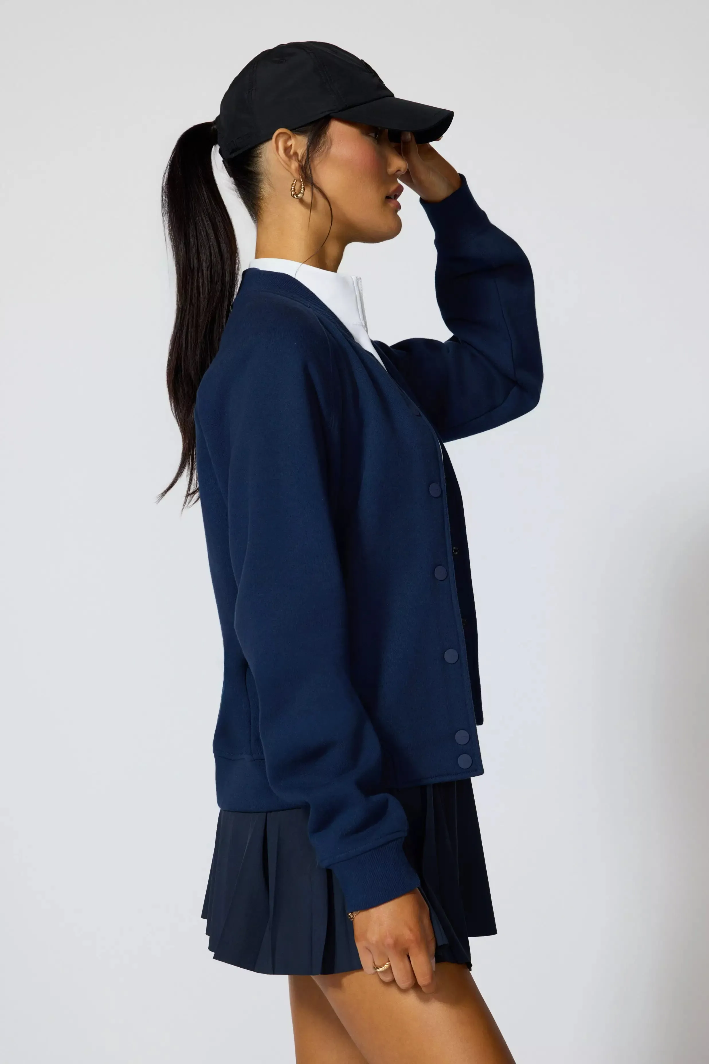 Comfort Fleece Bomber Jacket - Navy sold by MPG product image thumbnail 5