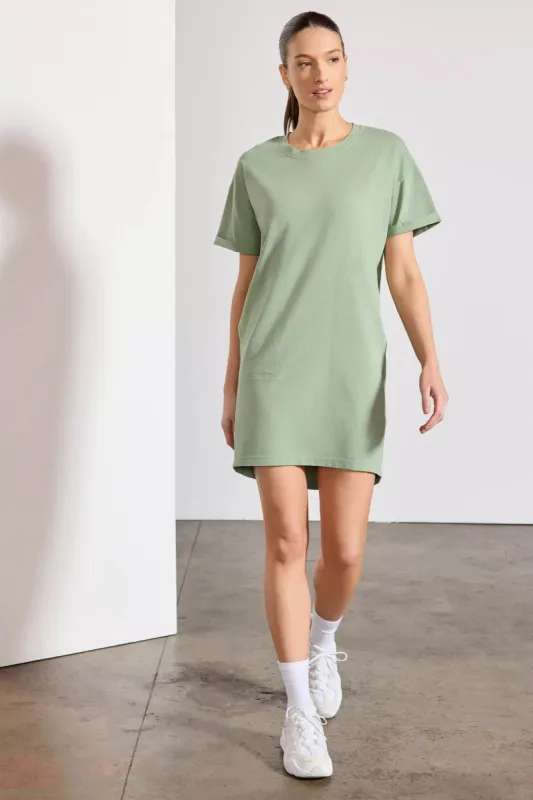 Calm T-Shirt Dress - Hedge Green sold by MPG