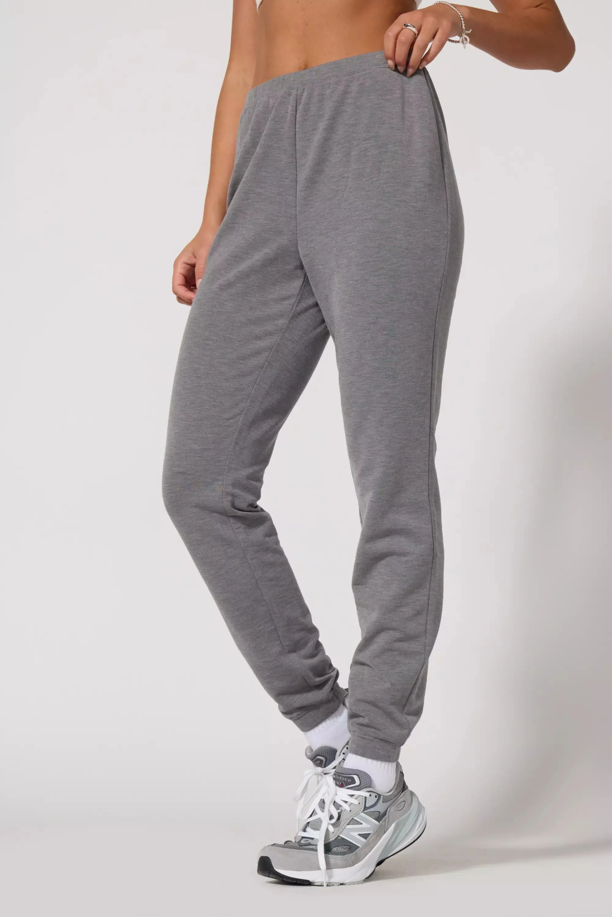 Cozy Fleece Slim Jogger - Htr Steel Grey sold by MPG