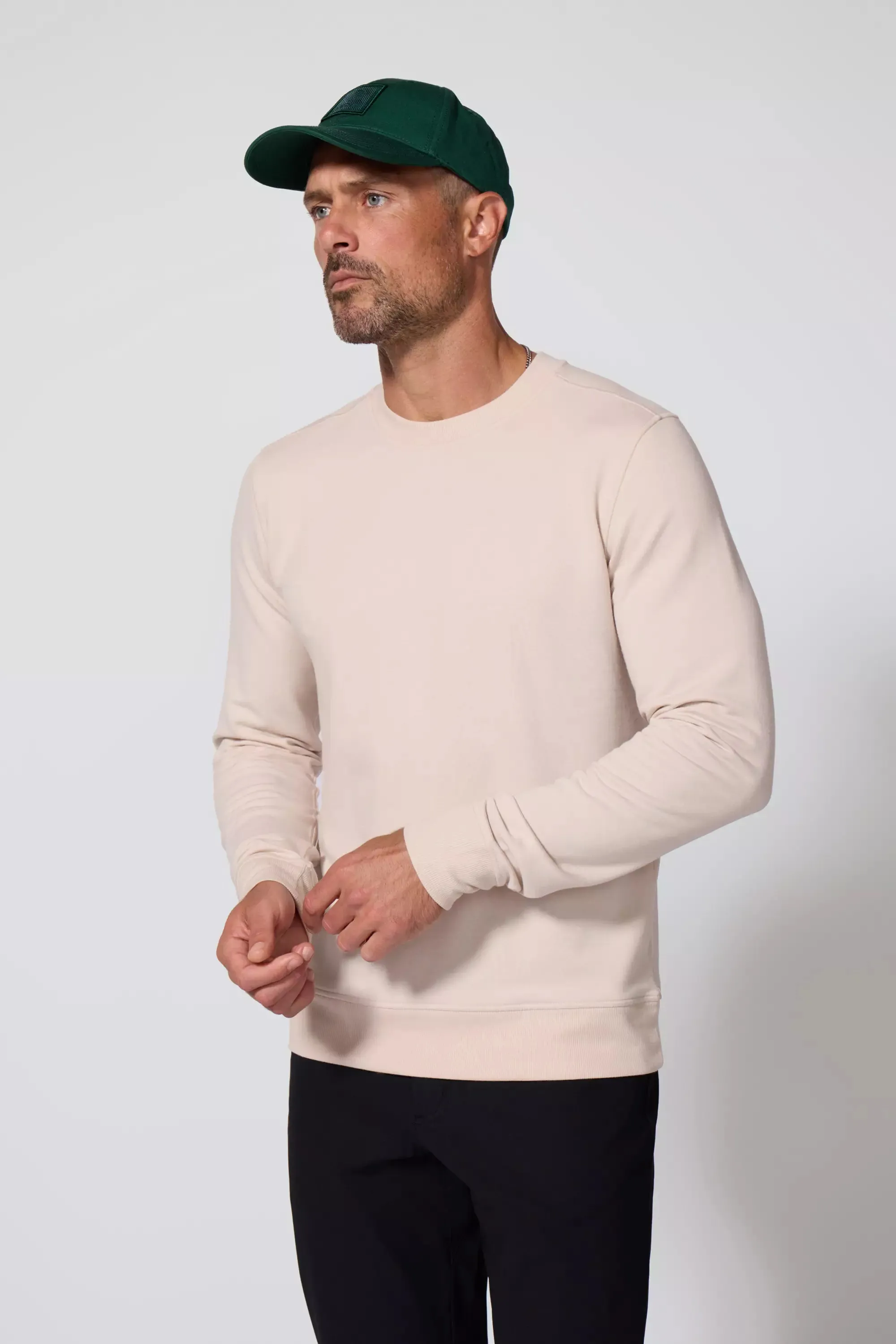 Men's Cozy Fleece Pullover - Stone sold by MPG