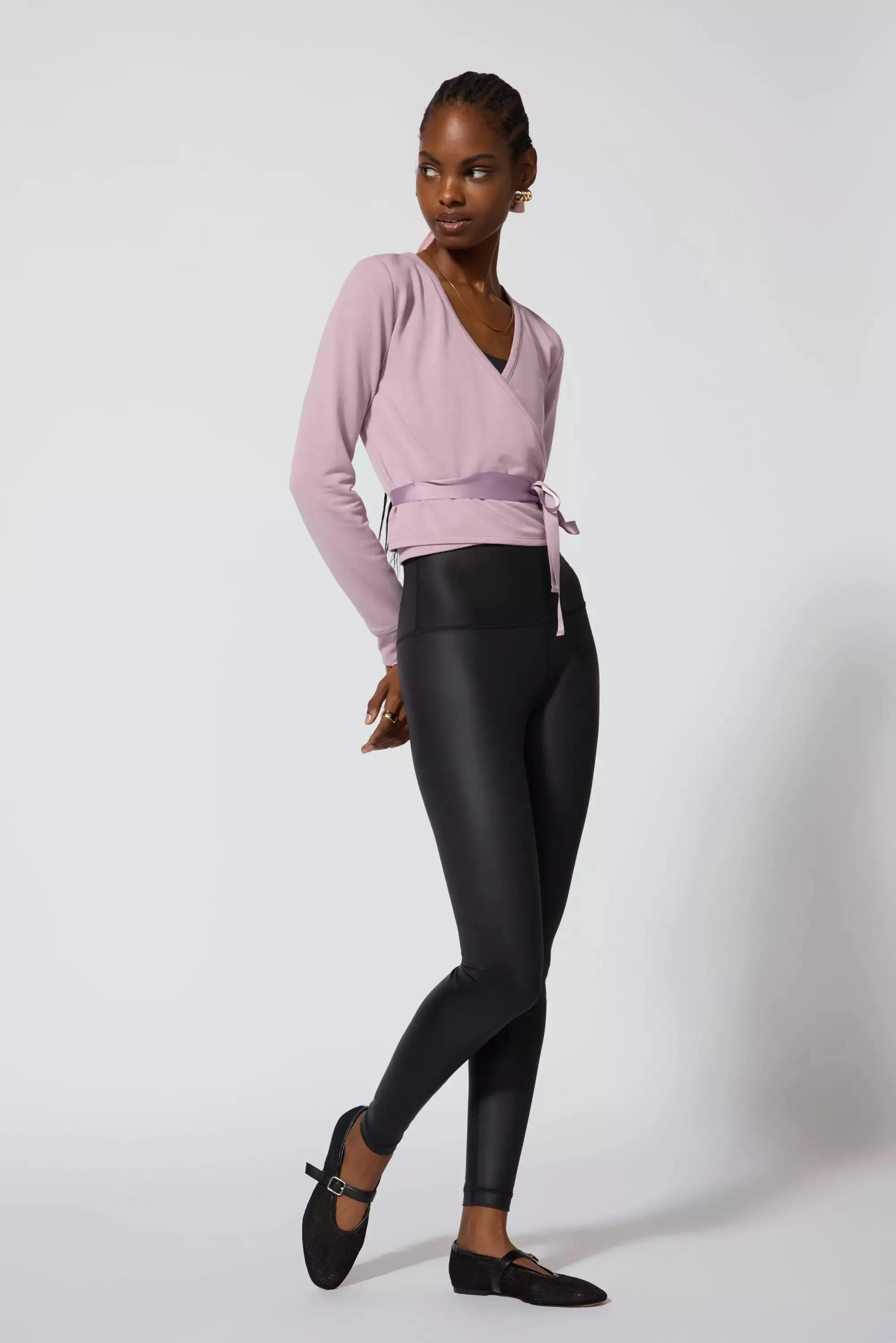 Cozy Fleece Ballet Wrap Sweatshirt - Sea Fog sold by MPG product image thumbnail 2