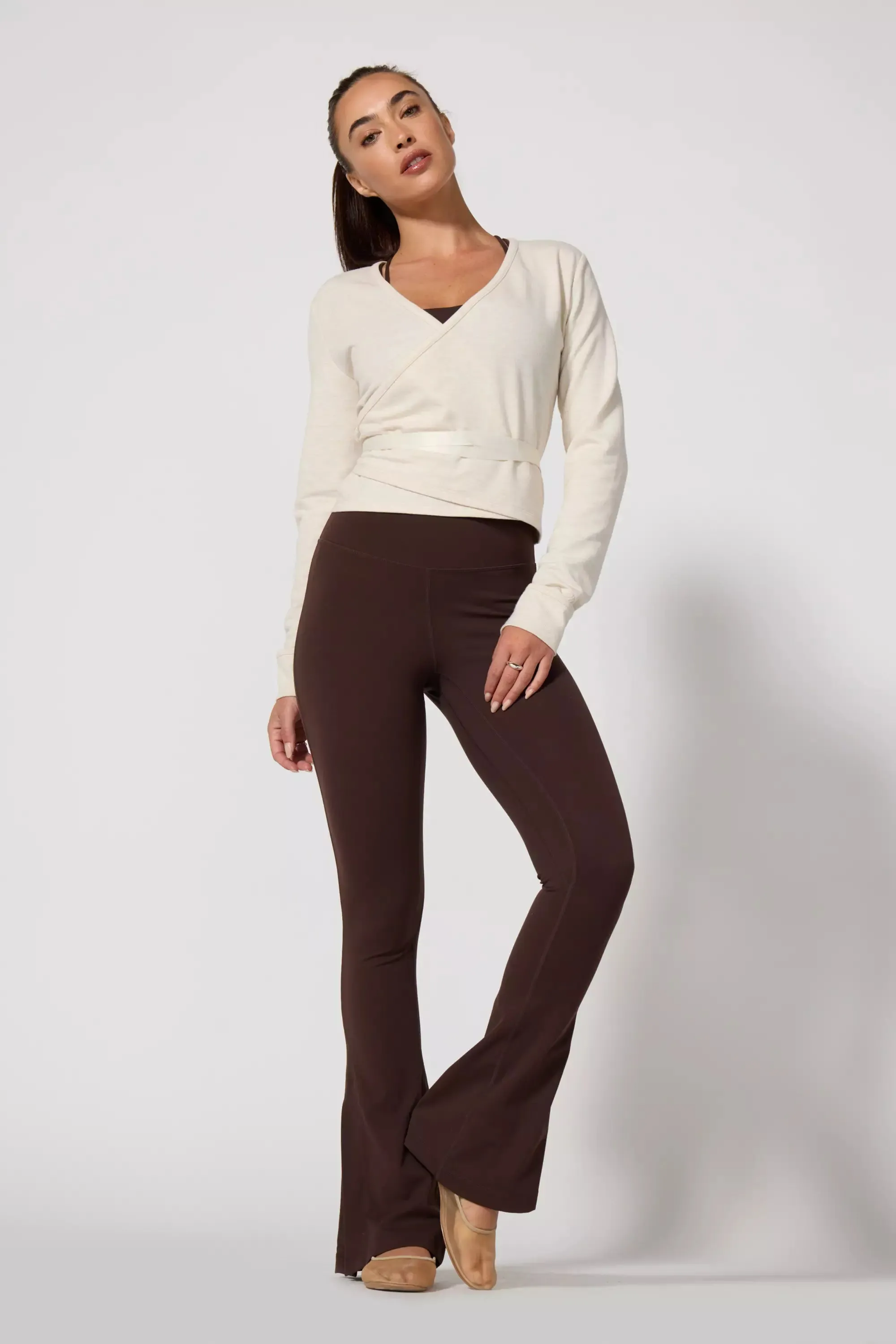 Cozy Fleece Ballet Wrap Sweatshirt - Htr Birch sold by MPG product image thumbnail 2