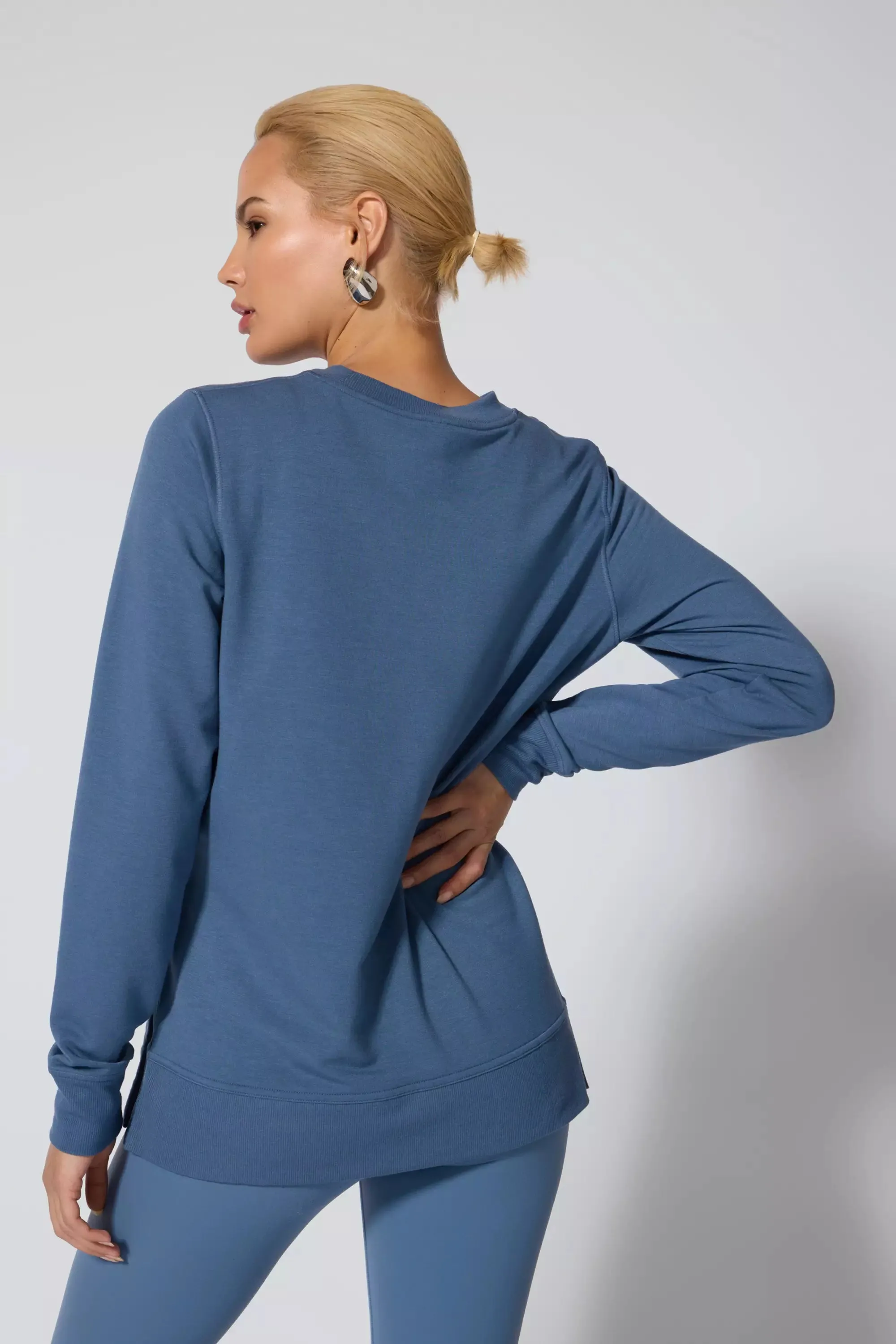 Cozy Fleece Relaxed Pullover - Petrol Blue sold by MPG product image thumbnail 3