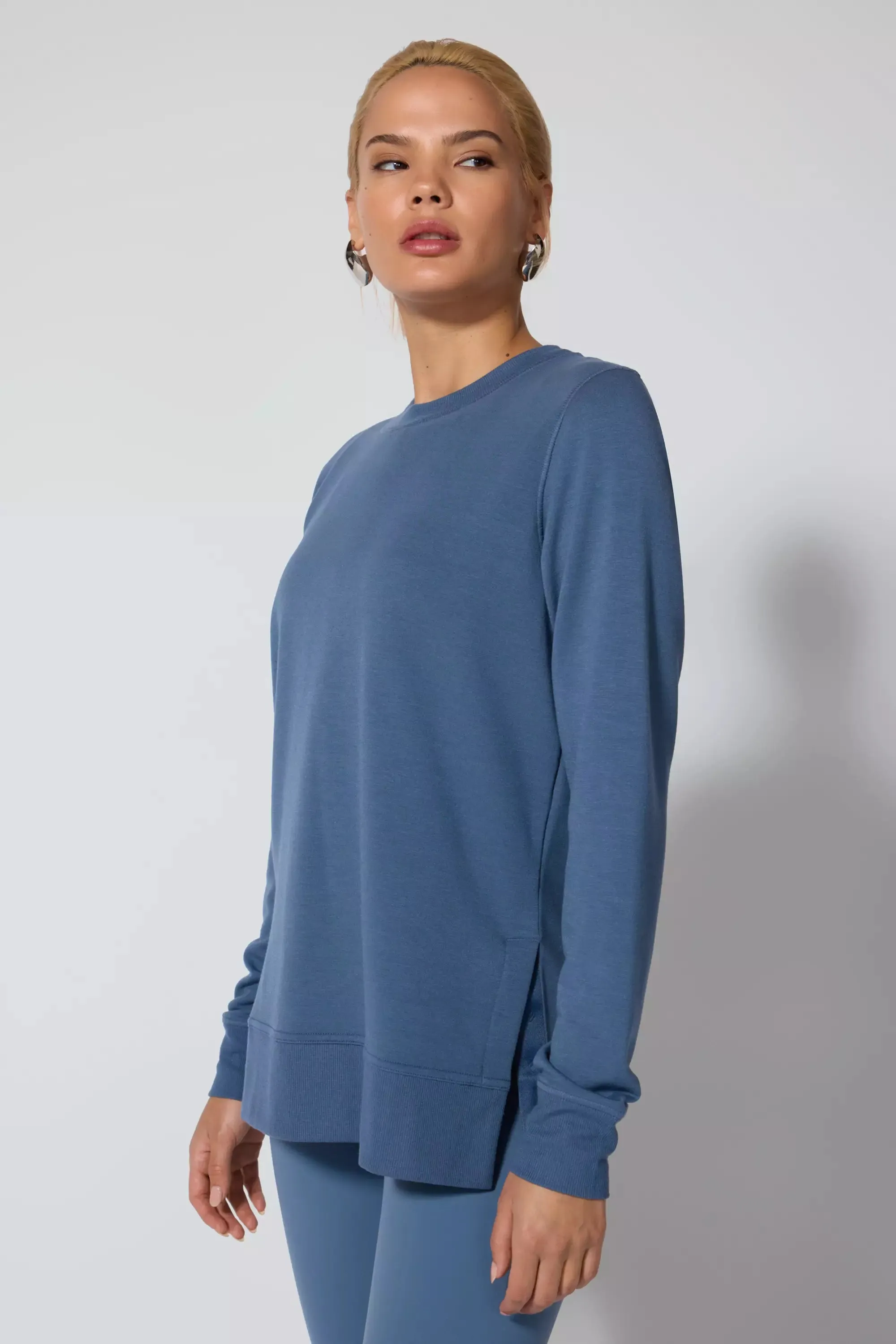 Cozy Fleece Relaxed Pullover - Petrol Blue sold by MPG product image thumbnail 4
