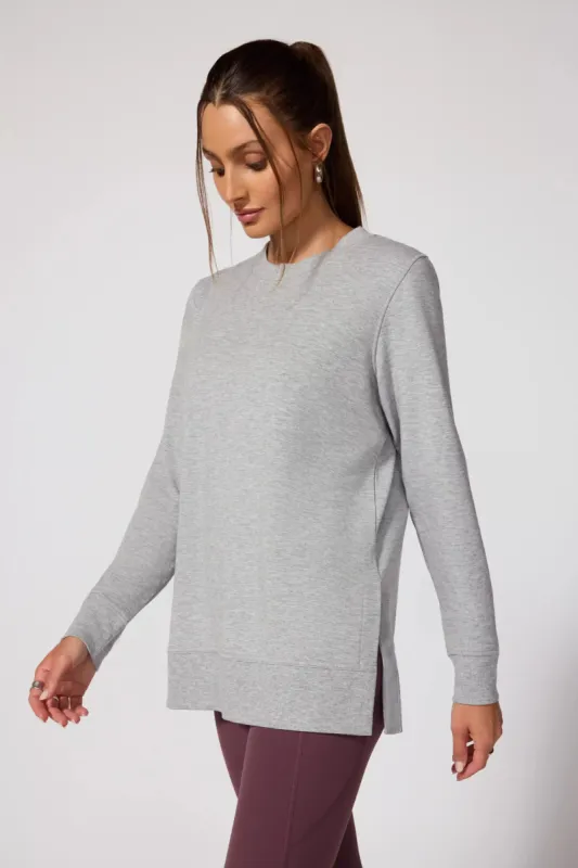 Cozy Fleece Relaxed Pullover - Htr Concrete sold by MPG