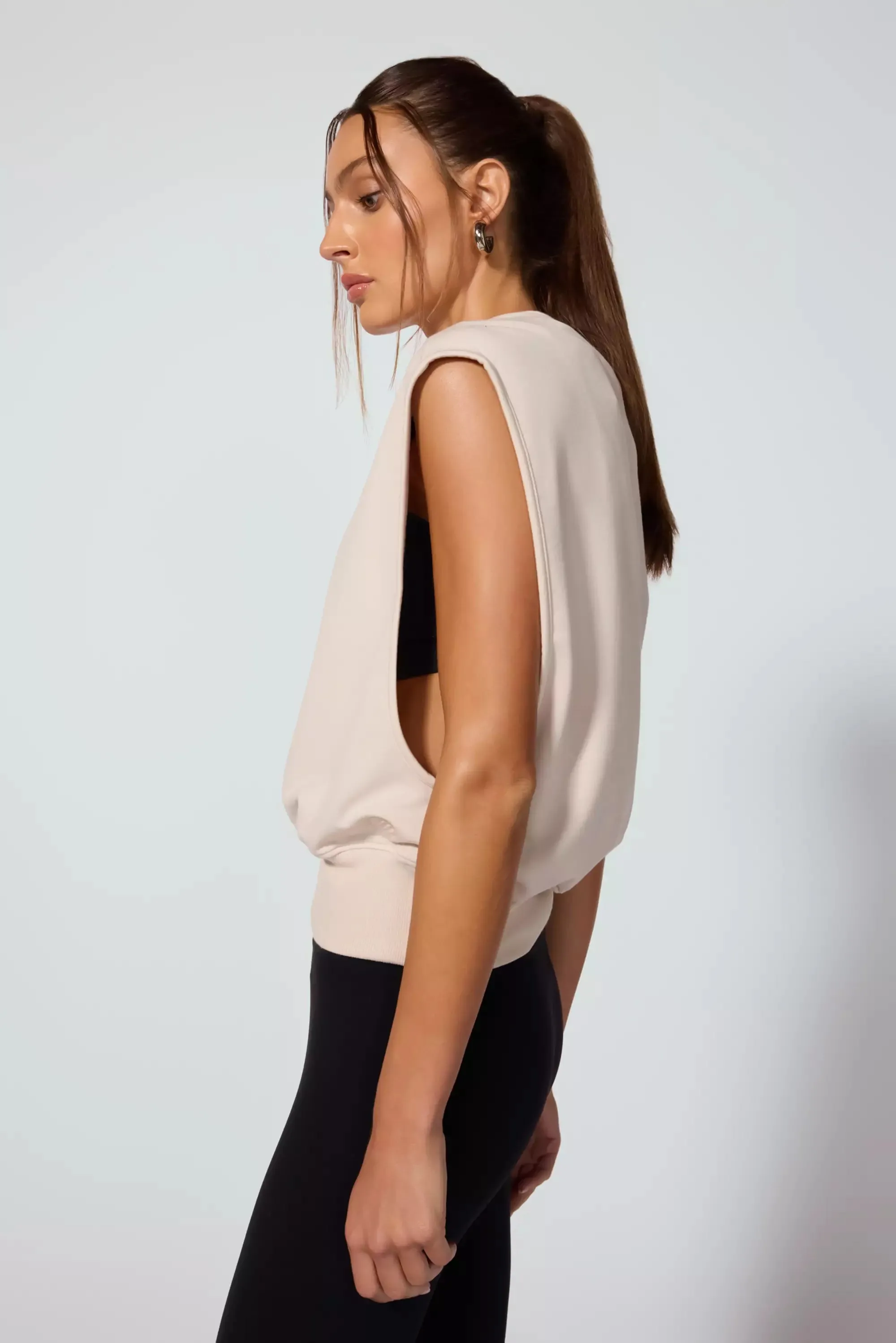 Cozy Fleece Relaxed Tank - Stone sold by MPG product image thumbnail 4