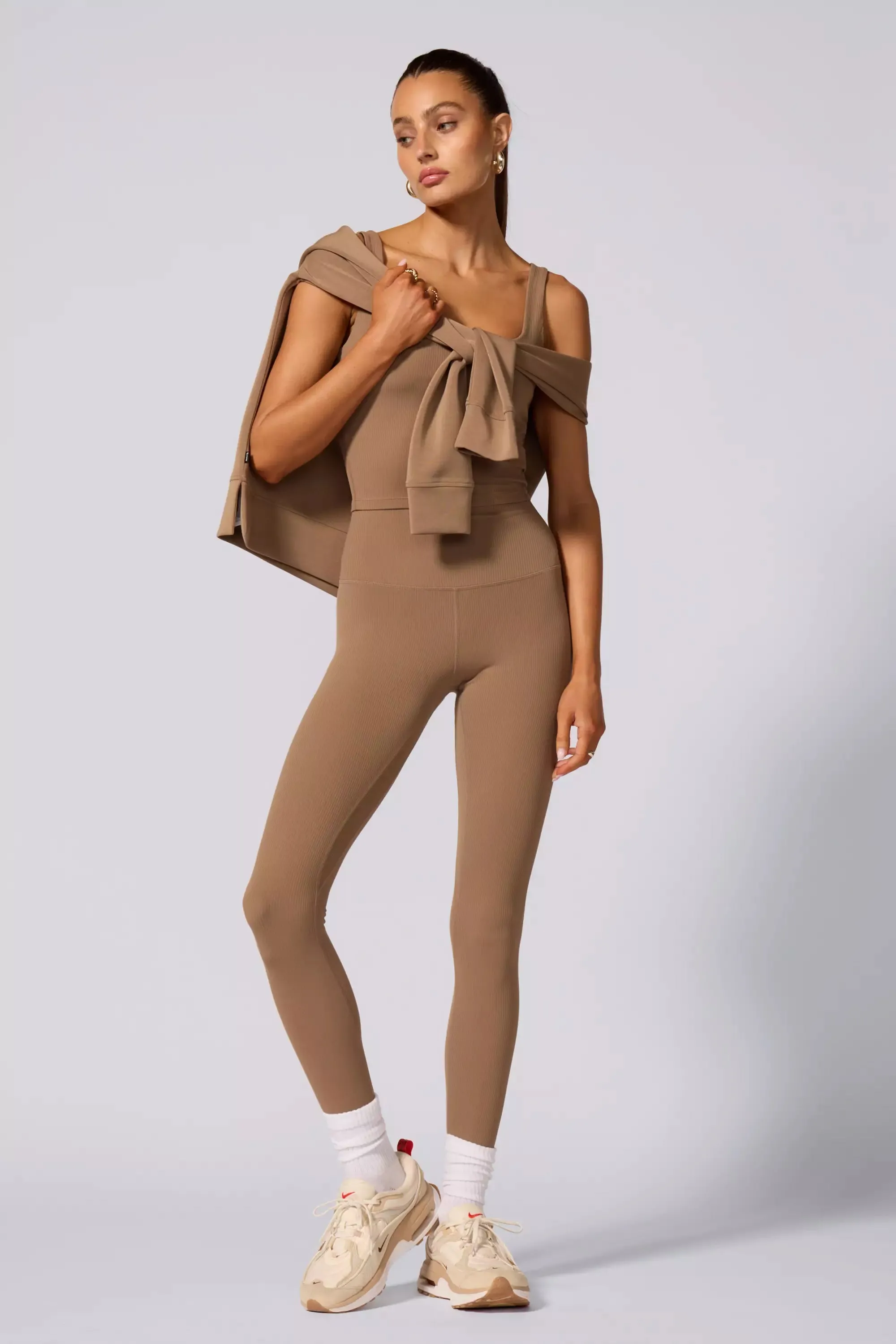 Ribbed Crop Tank with Support - Caribou sold by MPG product image thumbnail 2