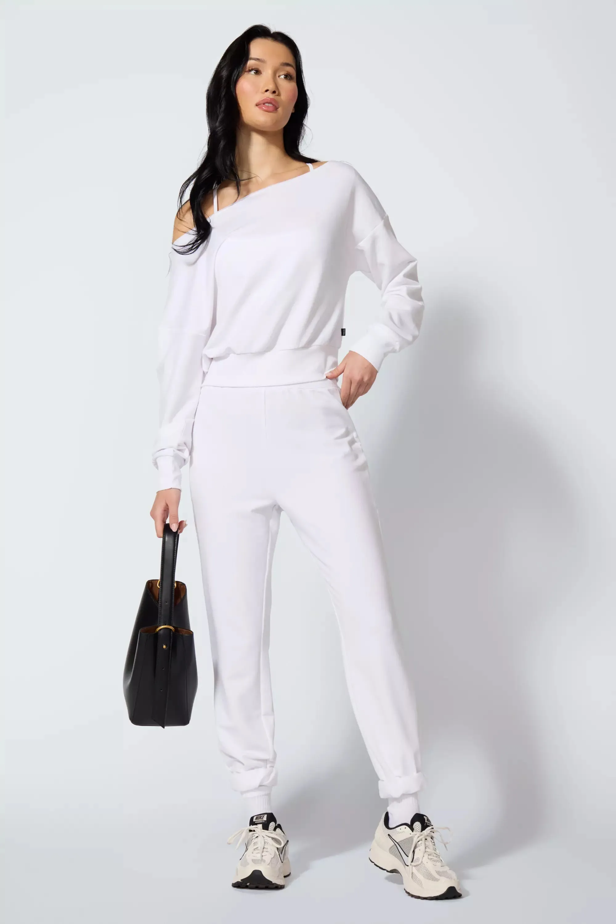 Cozy Fleece Slim Jogger - Brilliant White sold by MPG