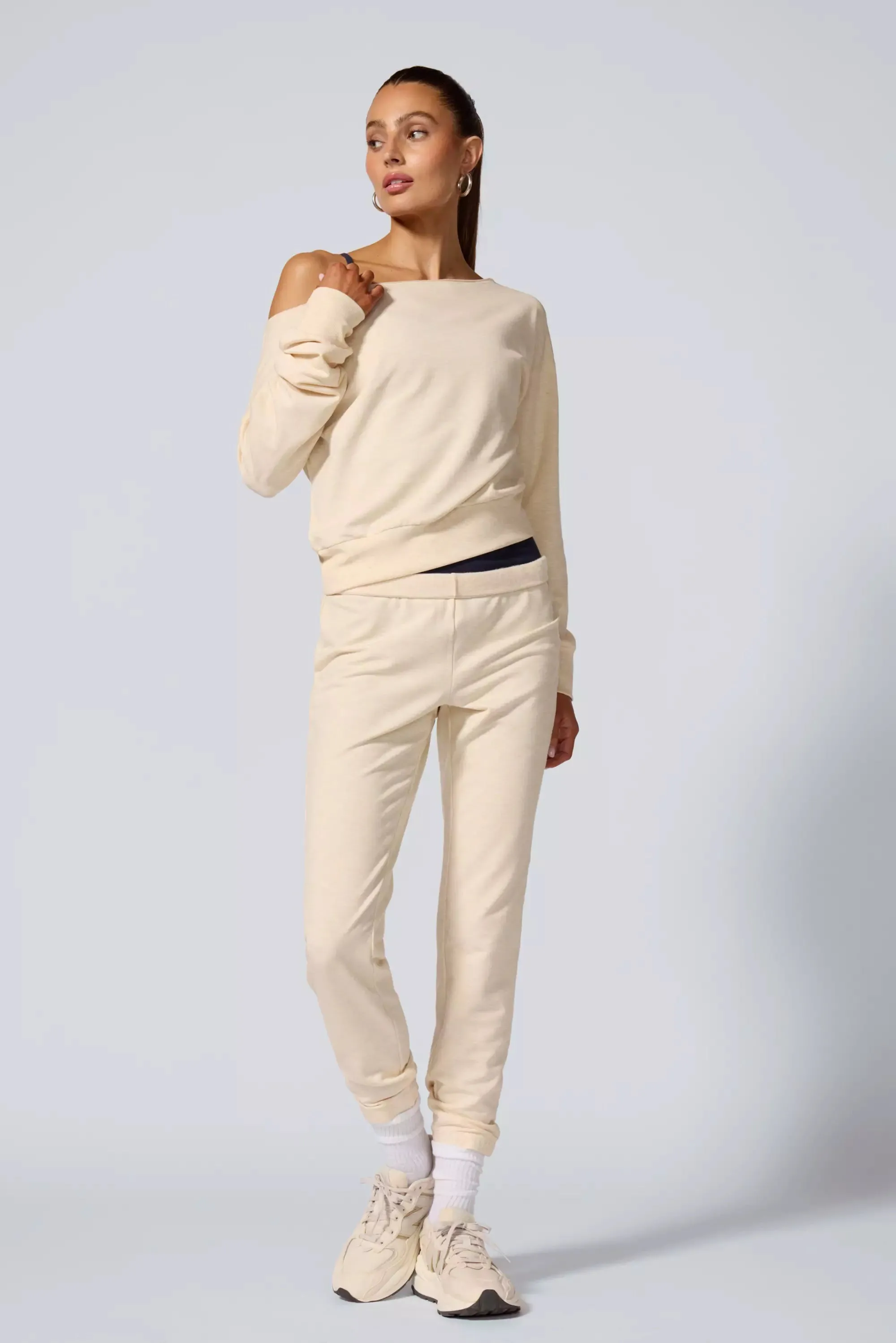 Cozy Fleece Flashdance Sweatshirt - Htr French Vanilla sold by MPG product image thumbnail 2