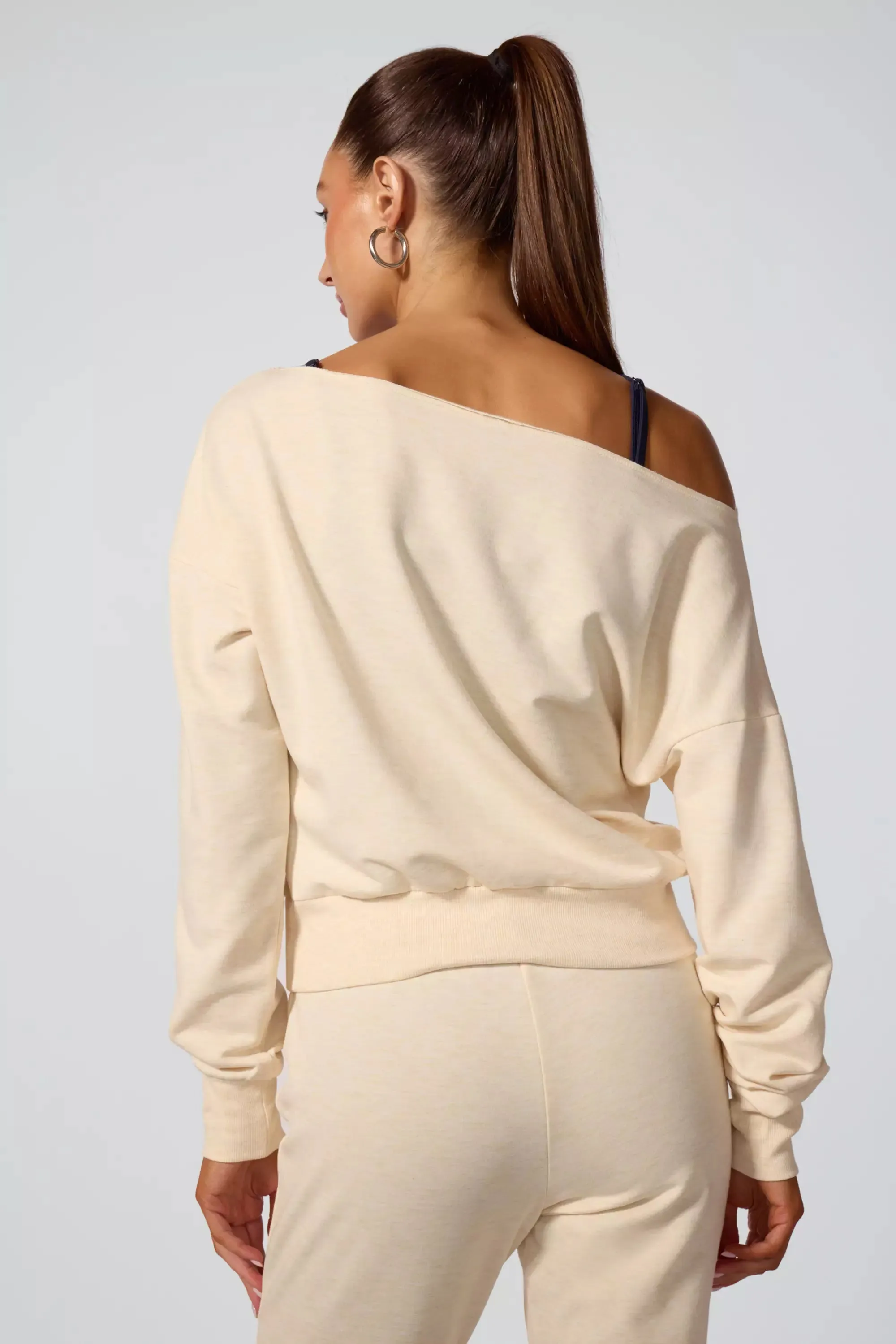 Cozy Fleece Flashdance Sweatshirt - Htr French Vanilla sold by MPG product image thumbnail 4