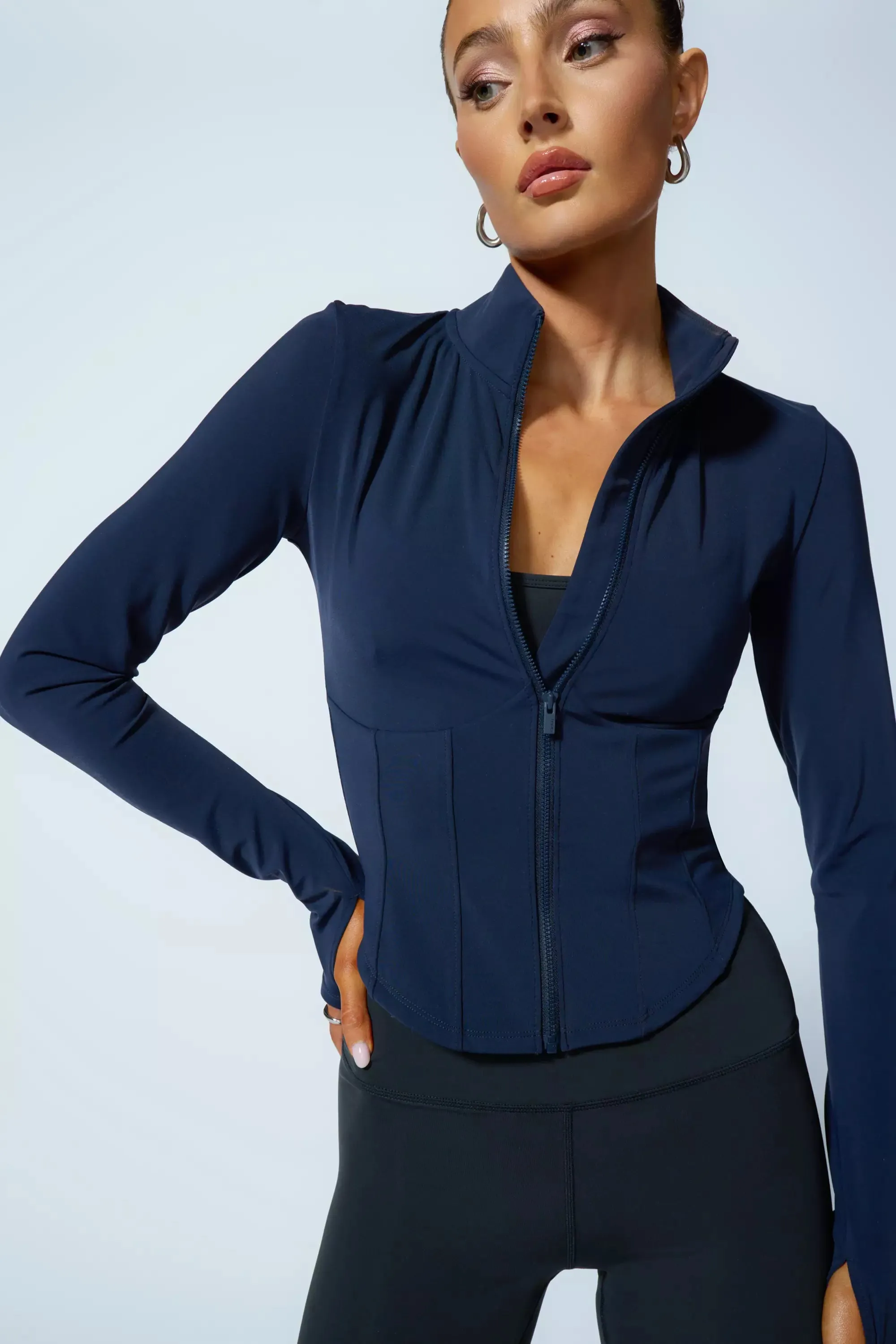 Sculpt Corset Full Zip - Navy Blazer sold by MPG