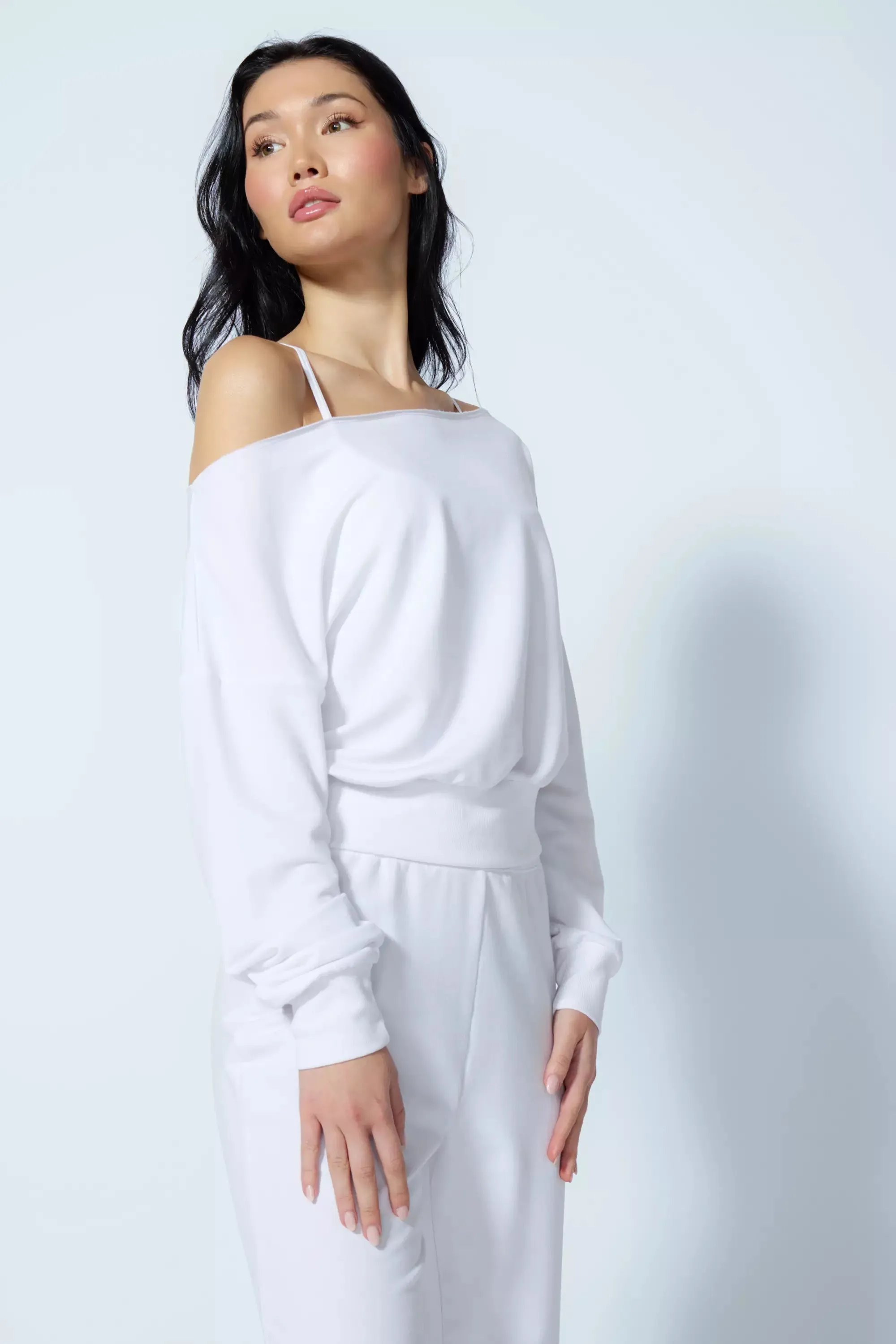 Cozy Fleece Flashdance Sweatshirt - Brilliant White sold by MPG product image thumbnail 3