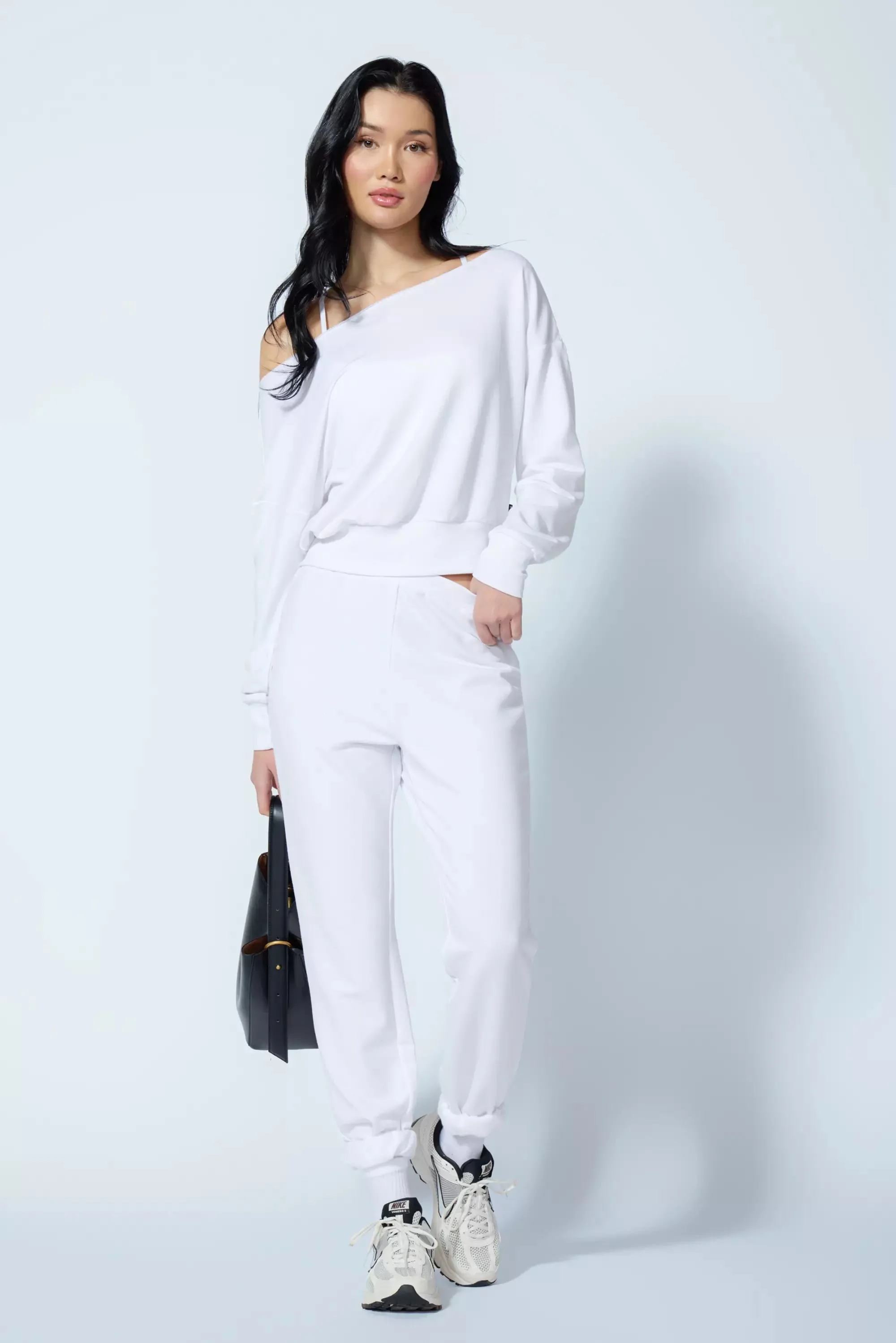 Cozy Fleece Flashdance Sweatshirt - Brilliant White sold by MPG product image thumbnail 2