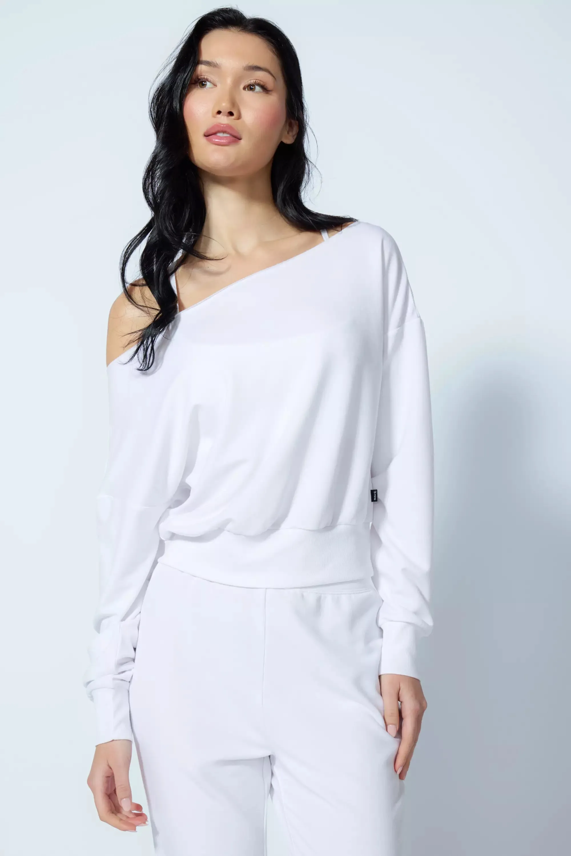 Cozy Fleece Flashdance Sweatshirt - Brilliant White sold by MPG