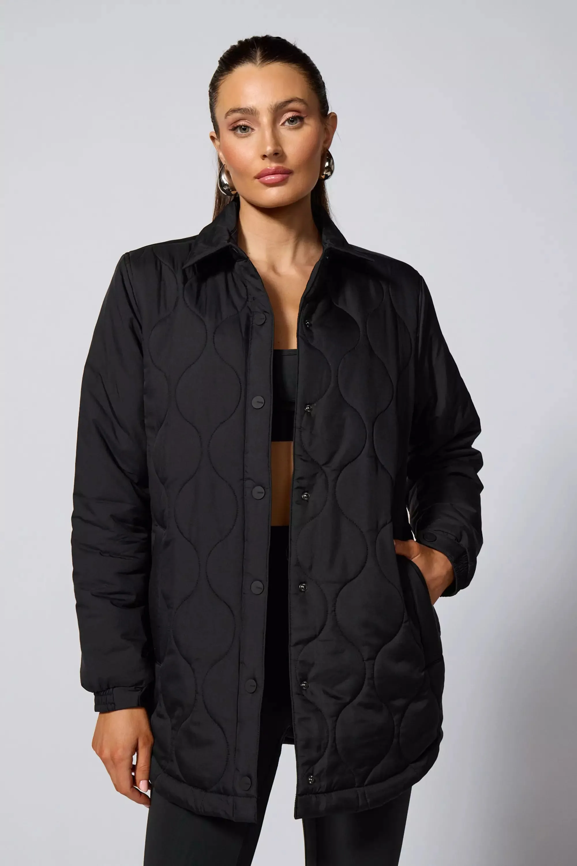 Fascinate Shirt Jacket - Black sold by MPG
