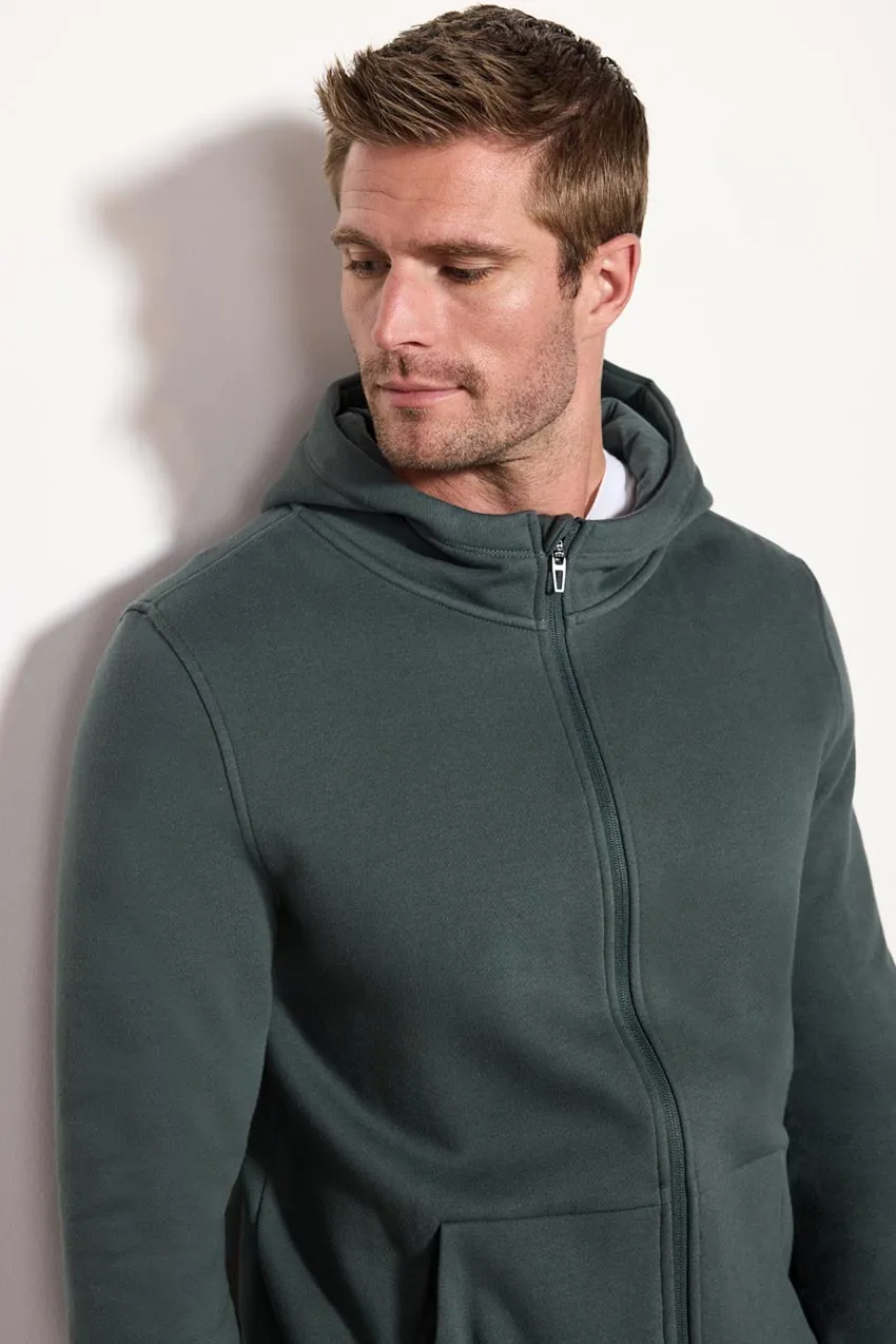 Comfort Men's Fleece Zip-Up Hoodie - Bay Leaf sold by MPG product image thumbnail 4