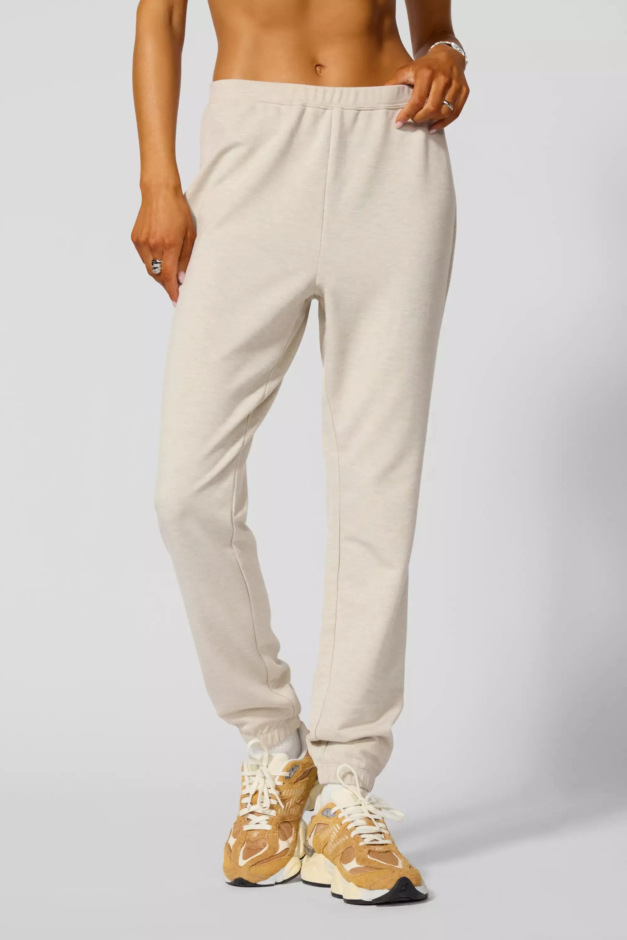 Cozy Fleece Slim Jogger - Htr Brown Rice sold by MPG