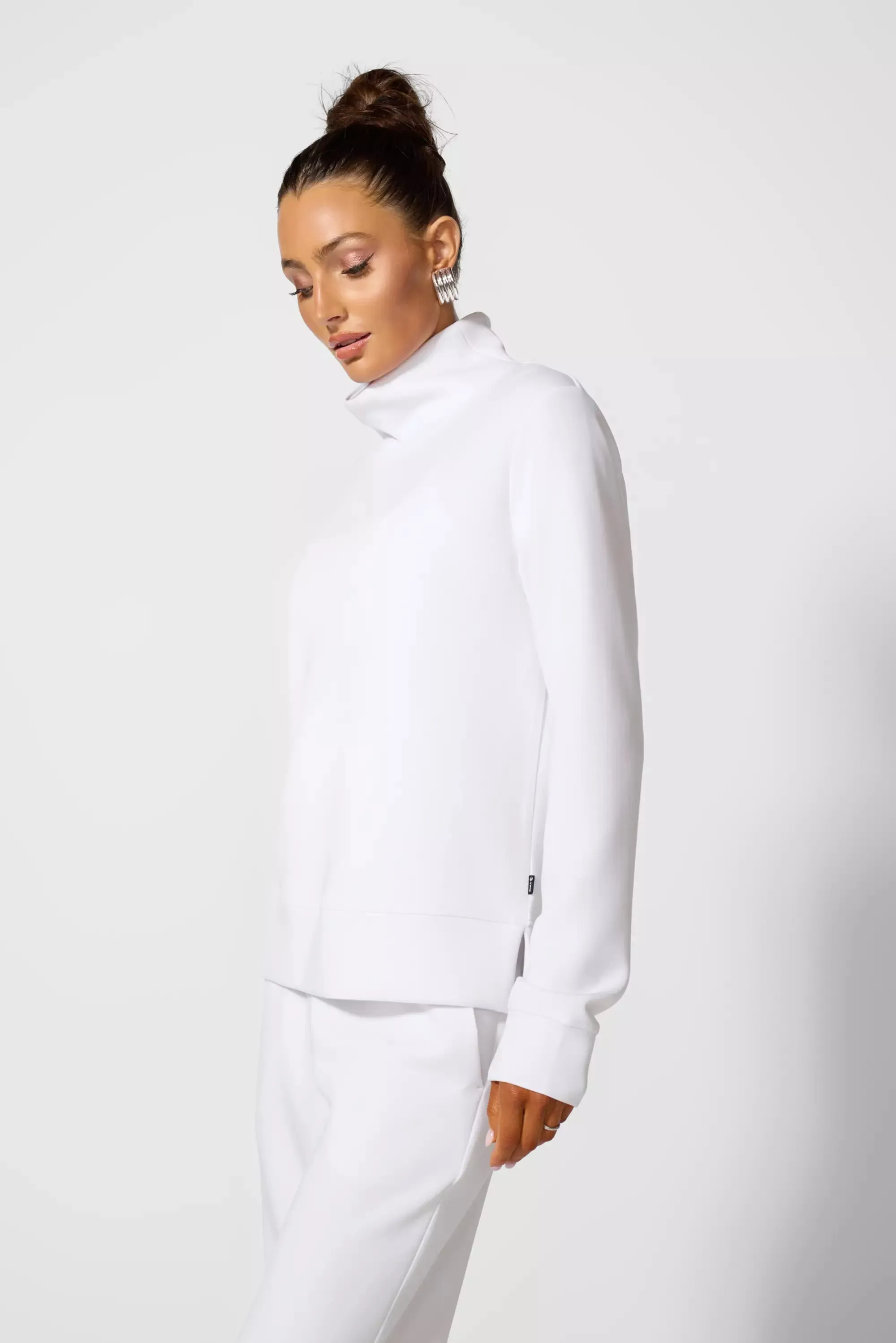 Dreamweave™ Mock Neck Sweatshirt - Brilliant White sold by MPG product image thumbnail 4