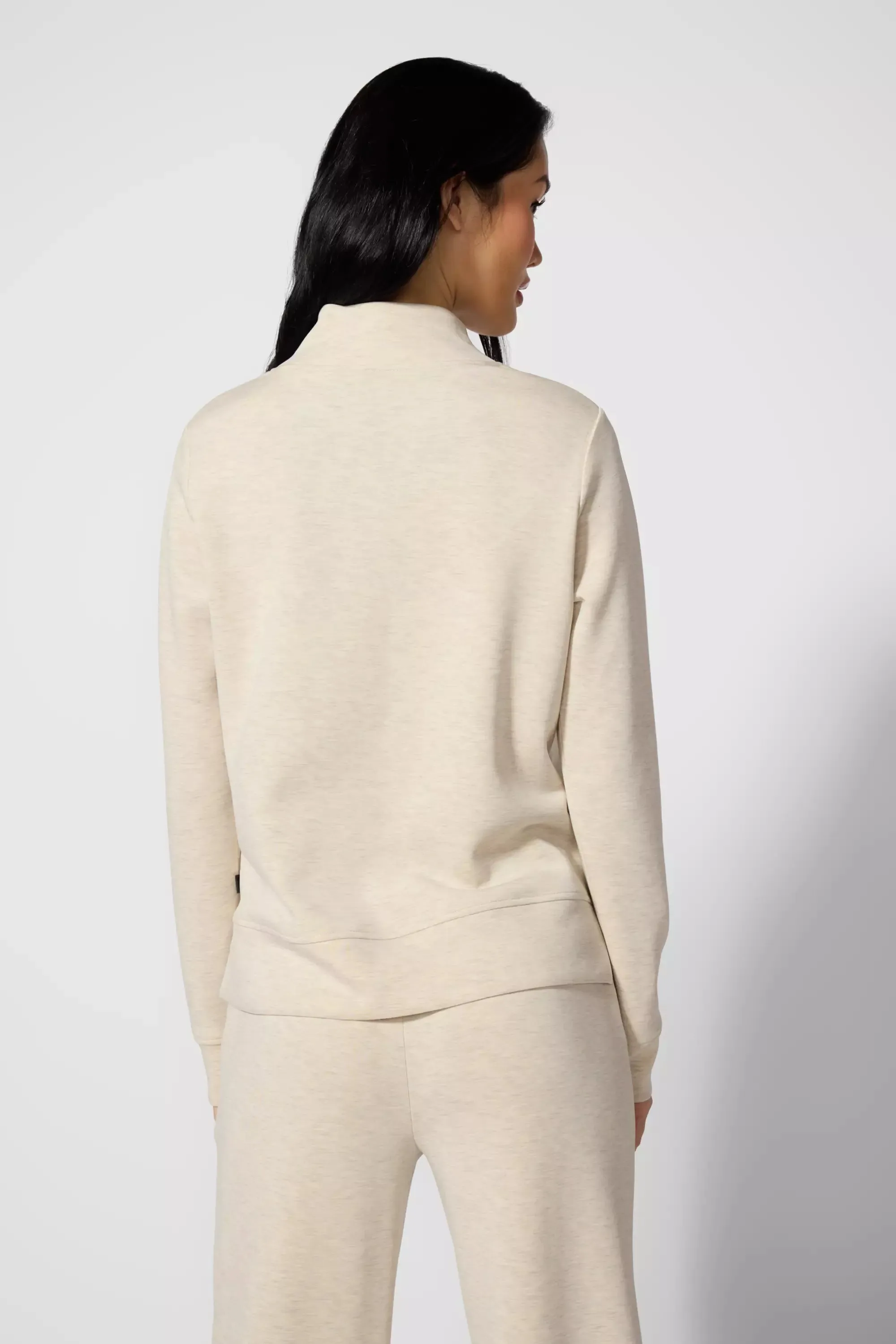 Dreamweave™ Mock Neck Sweatshirt - Htr Brown Rice sold by MPG product image thumbnail 4