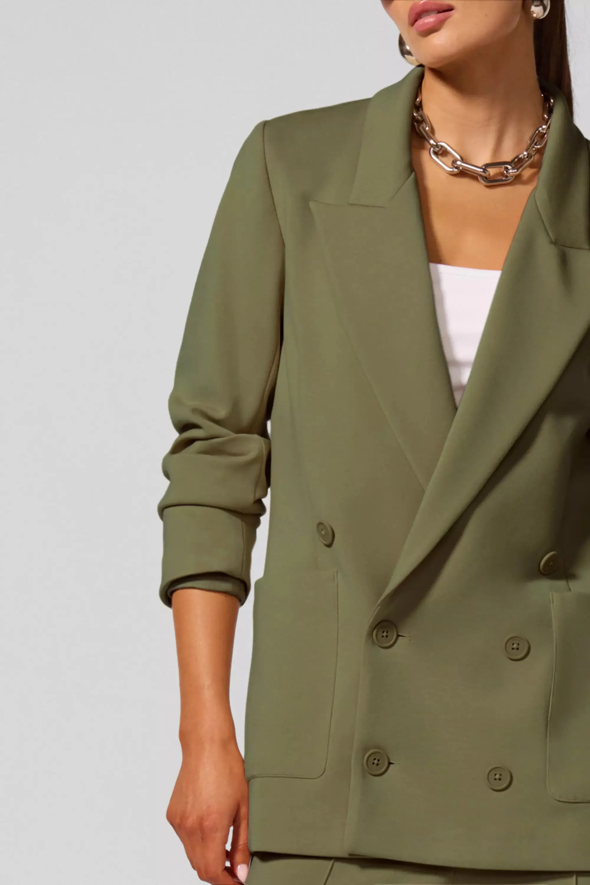 Double Breasted Blazer - Ivy Green sold by MPG product image thumbnail 3