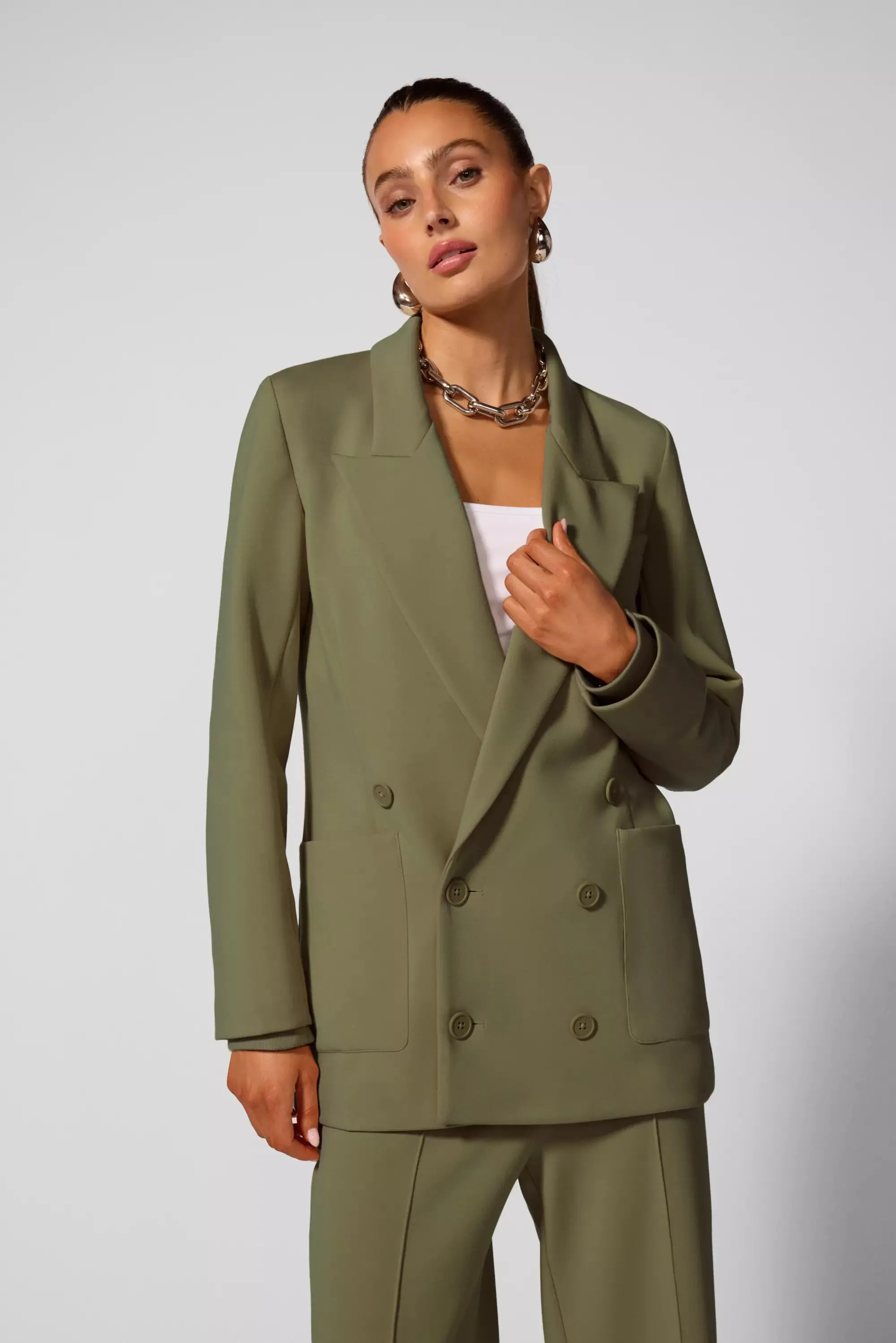 Double Breasted Blazer - Ivy Green sold by MPG product image thumbnail 4