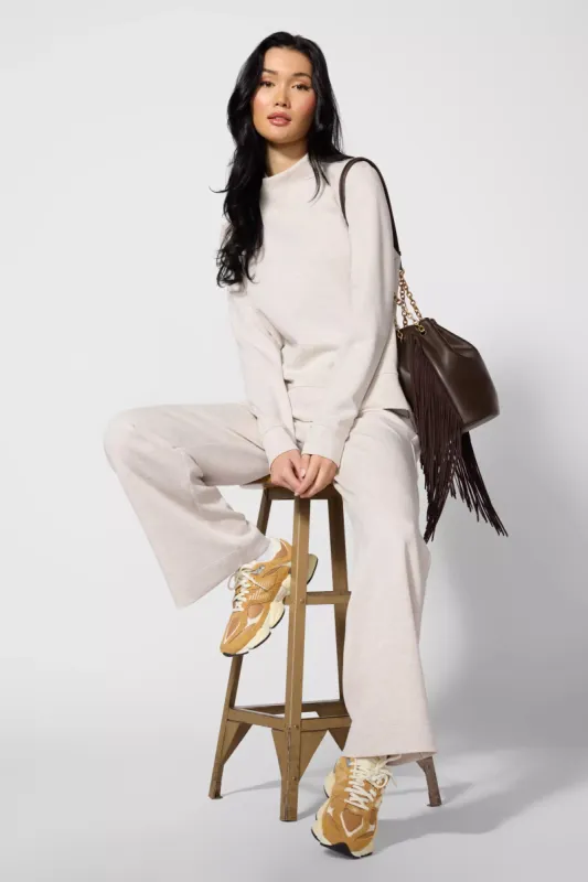 Dreamweave™ Mock Neck Sweatshirt - Htr Moonbeam sold by MPG