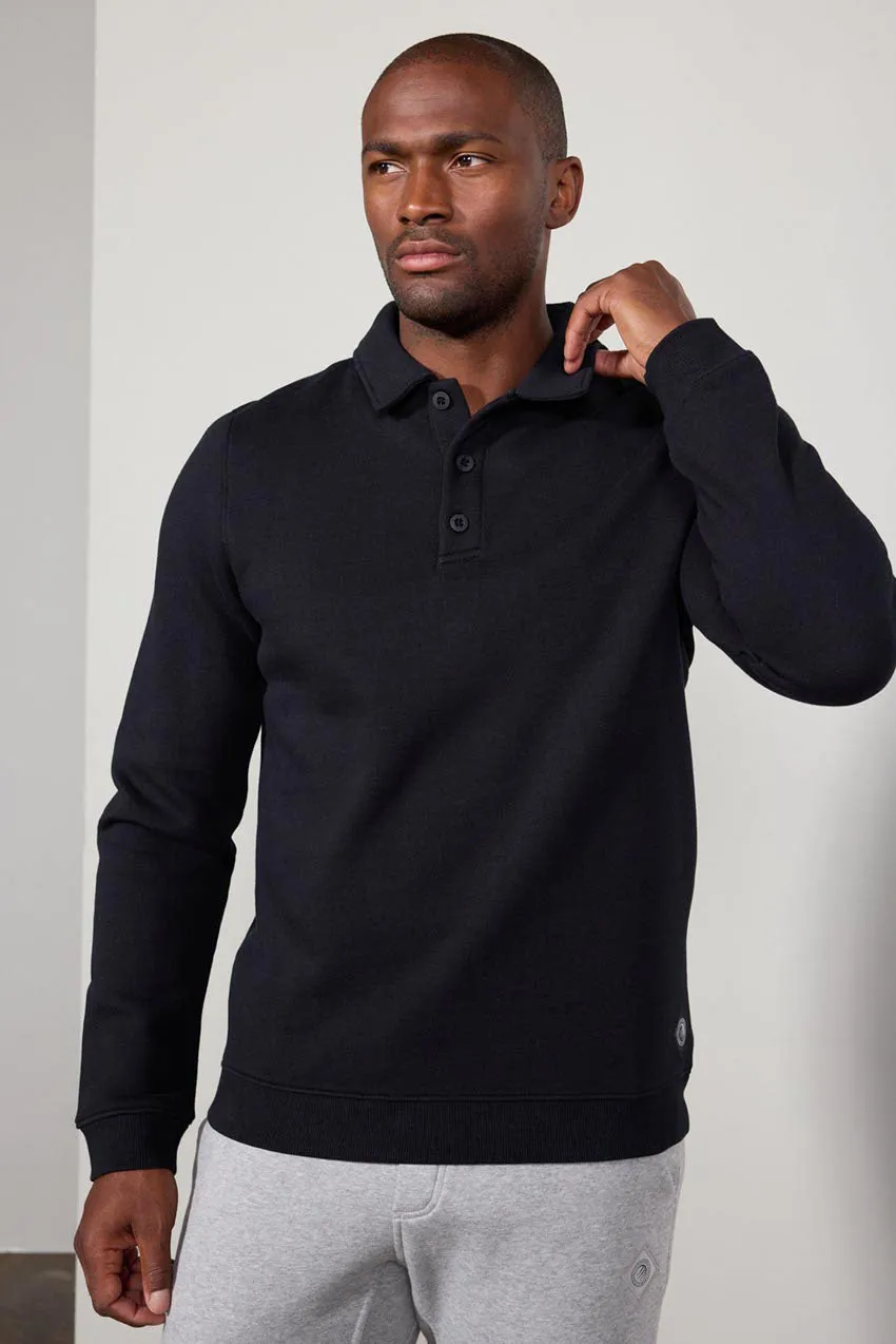 Comfort Men's Fleece Polo - Black sold by MPG