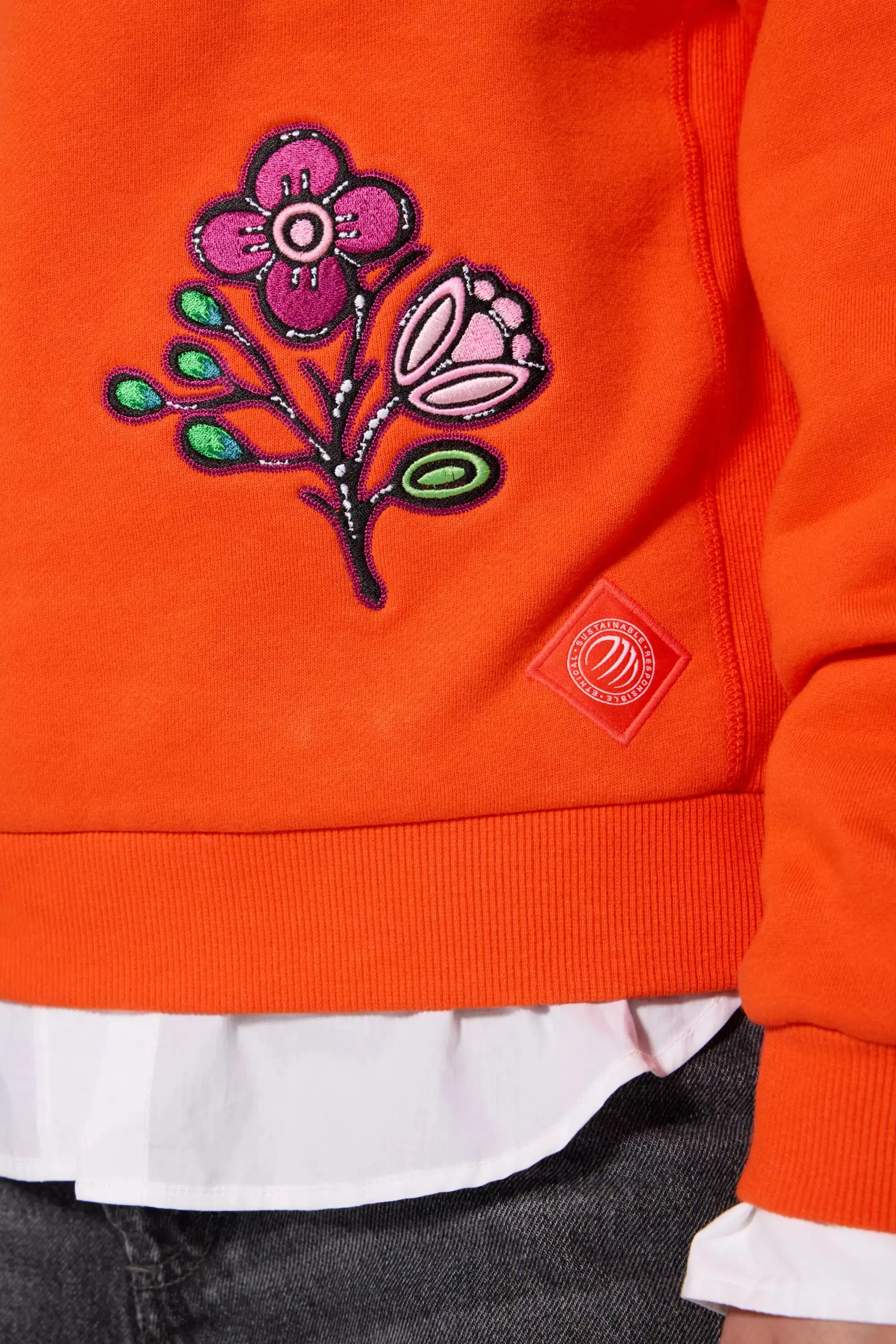 Luxefleece Embroidered Sweatshirt - Spicy Orange sold by MPG product image thumbnail 4
