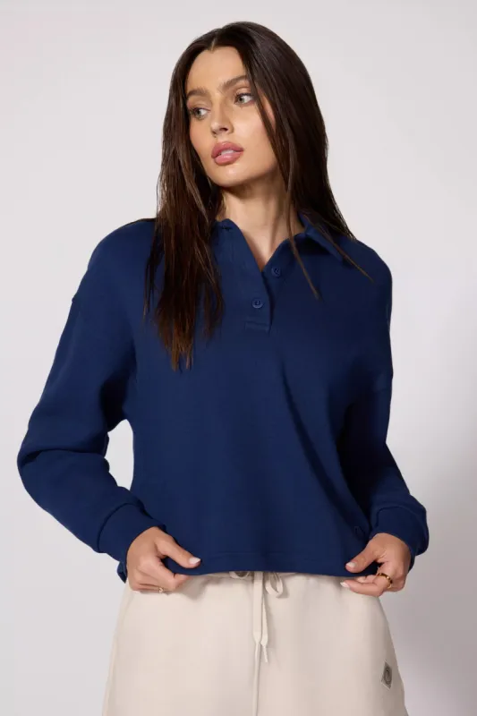 Luxefleece Polo - Navy sold by MPG