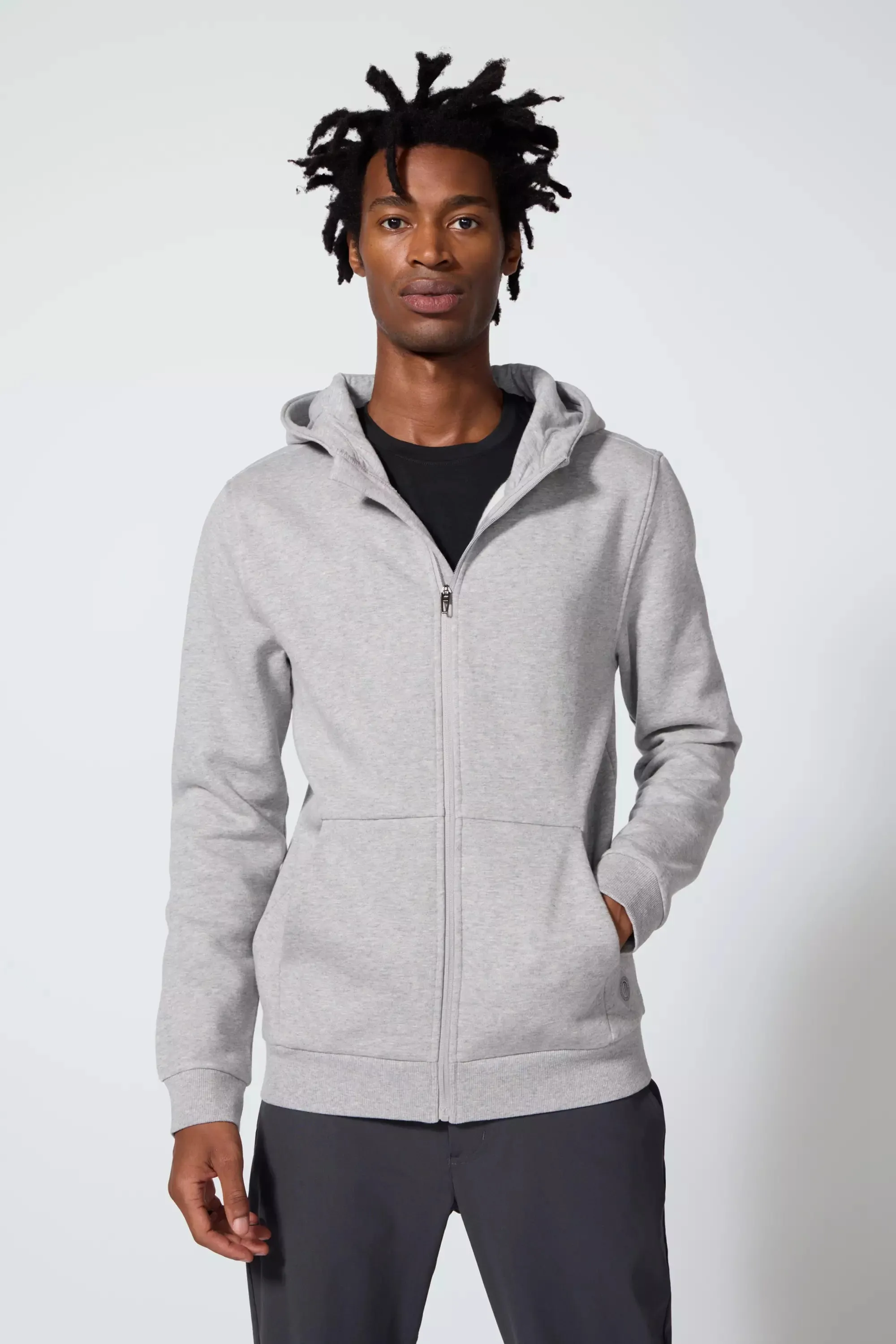 Men's Luxefleece Zip-Up Hoodie - Htr Concrete sold by MPG