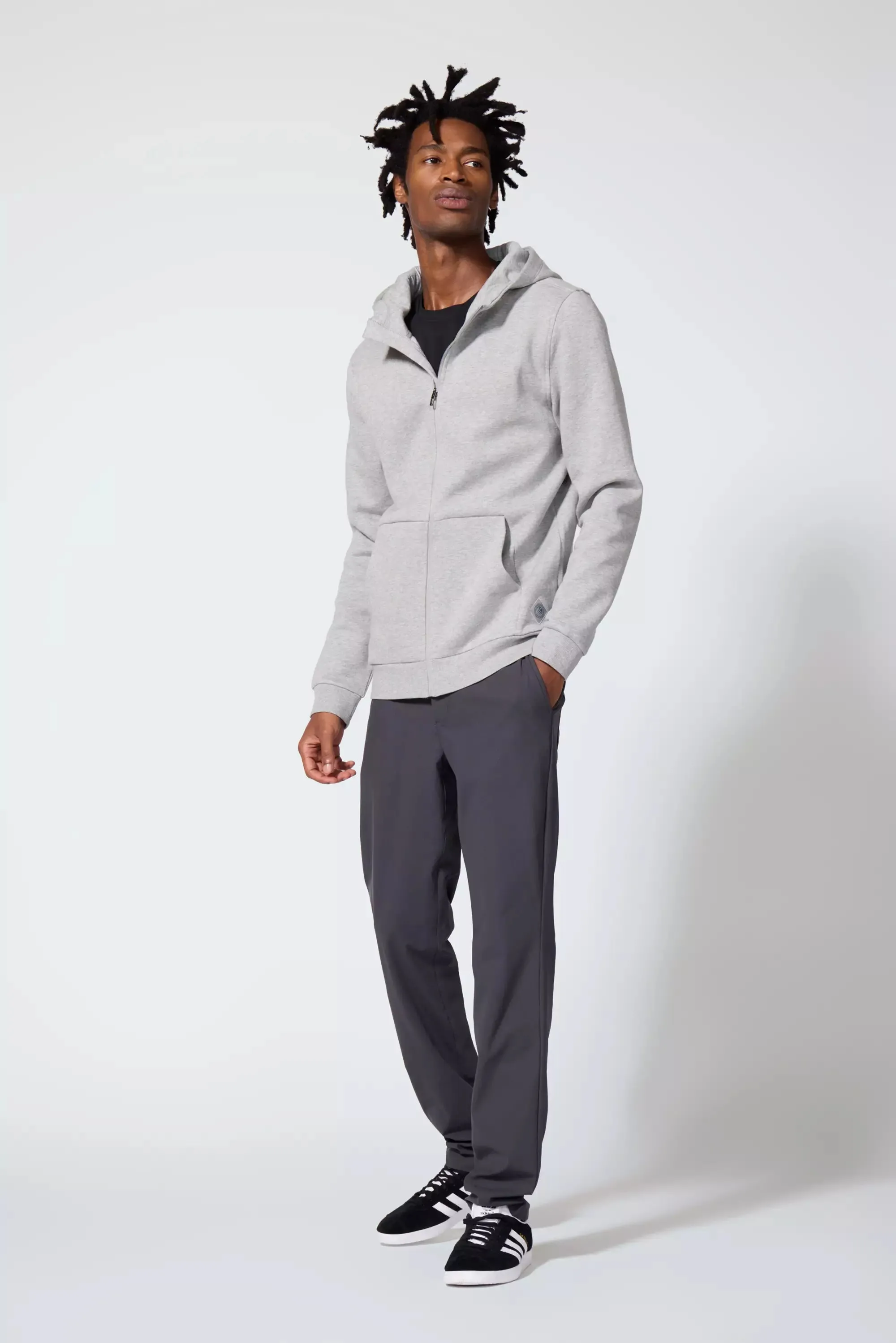 Men's Luxefleece Zip-Up Hoodie - Htr Concrete sold by MPG product image thumbnail 2