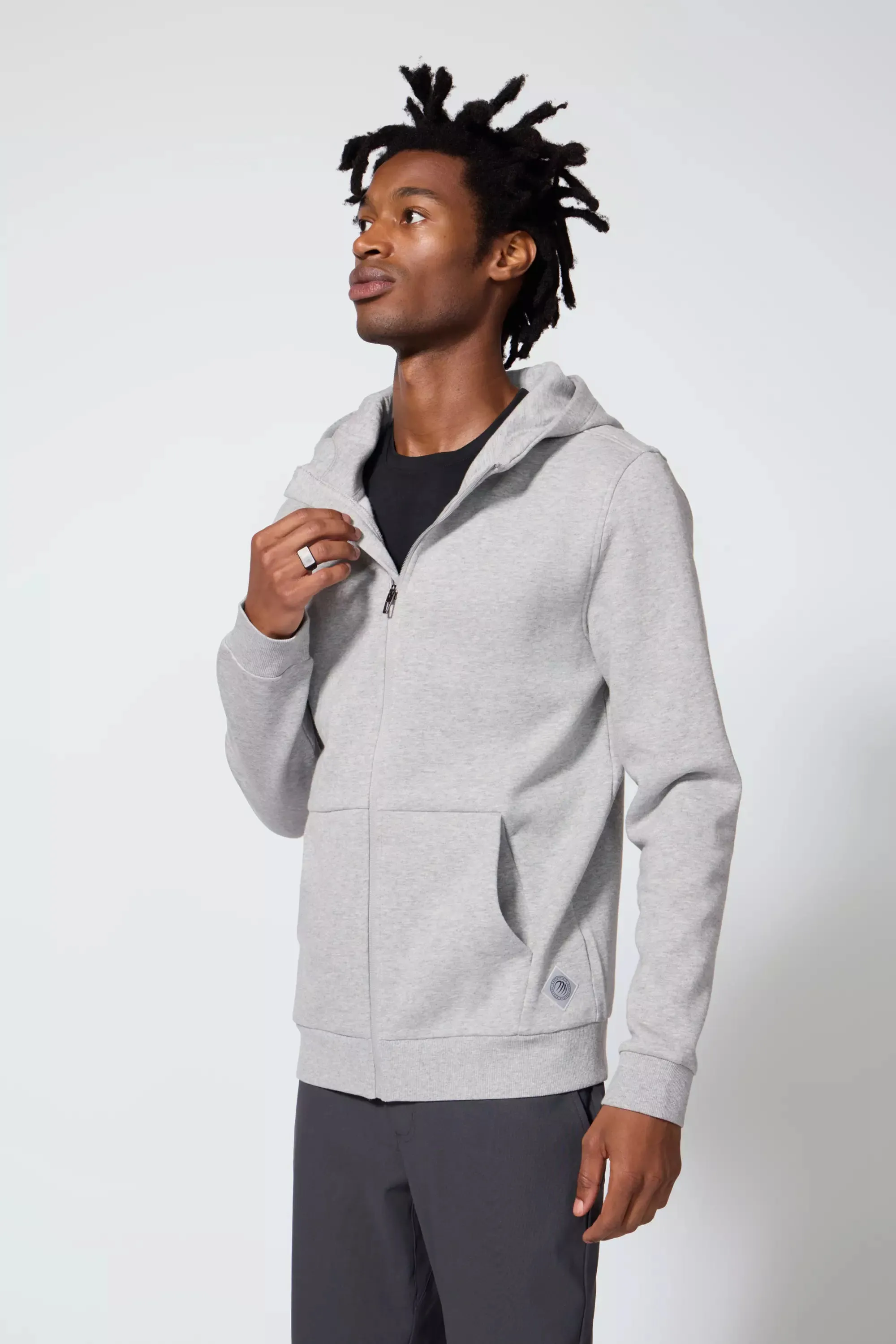 Men's Luxefleece Zip-Up Hoodie - Htr Concrete sold by MPG product image thumbnail 4