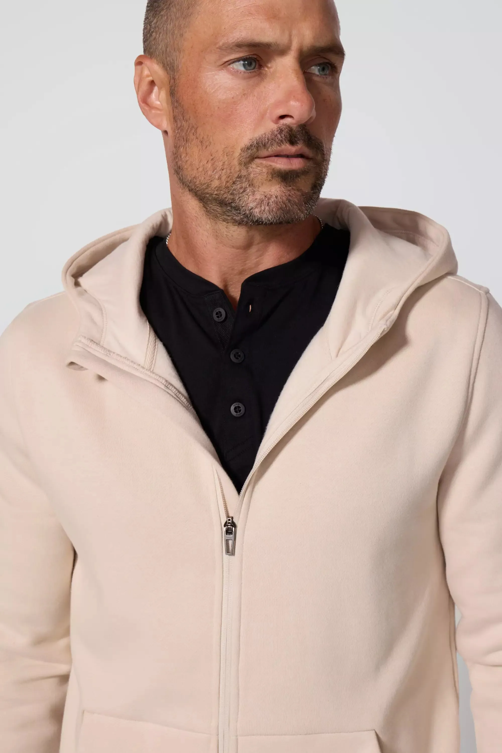 Men's Luxefleece Zip-Up Hoodie - Stone sold by MPG product image thumbnail 5