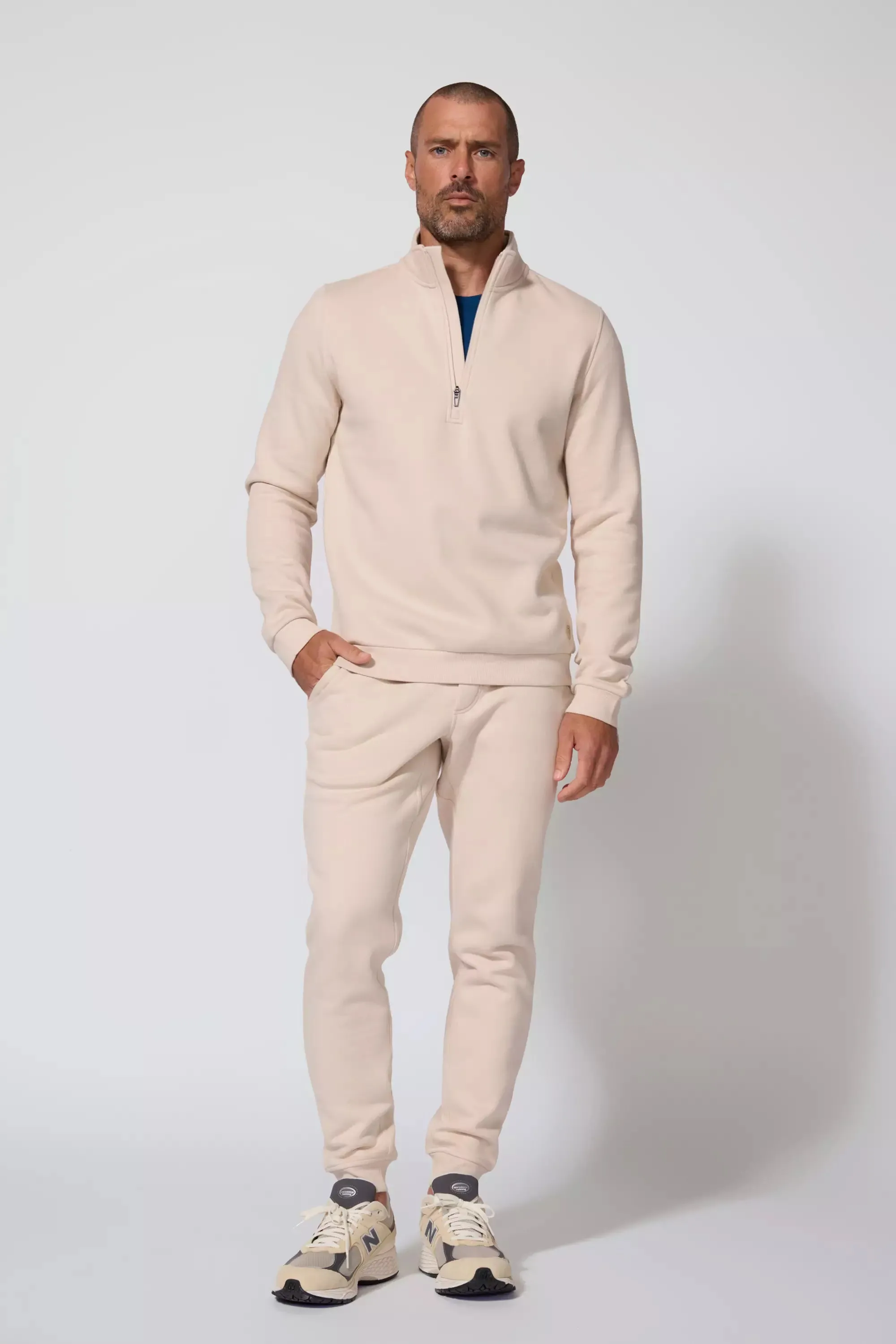 Men's Luxefleece 1/4 Zip - Stone sold by MPG product image thumbnail 2