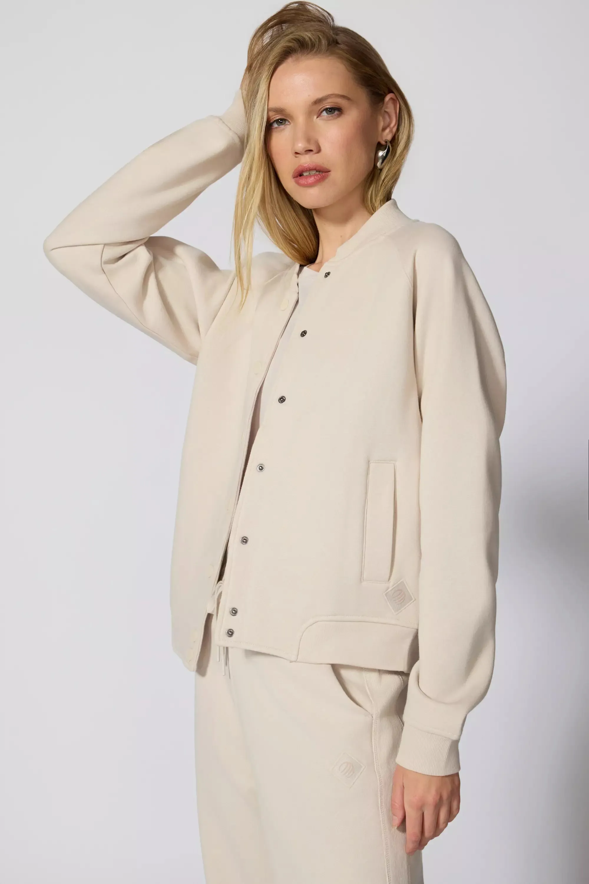 Luxefleece Bomber Jacket - Stone sold by MPG product image thumbnail 5