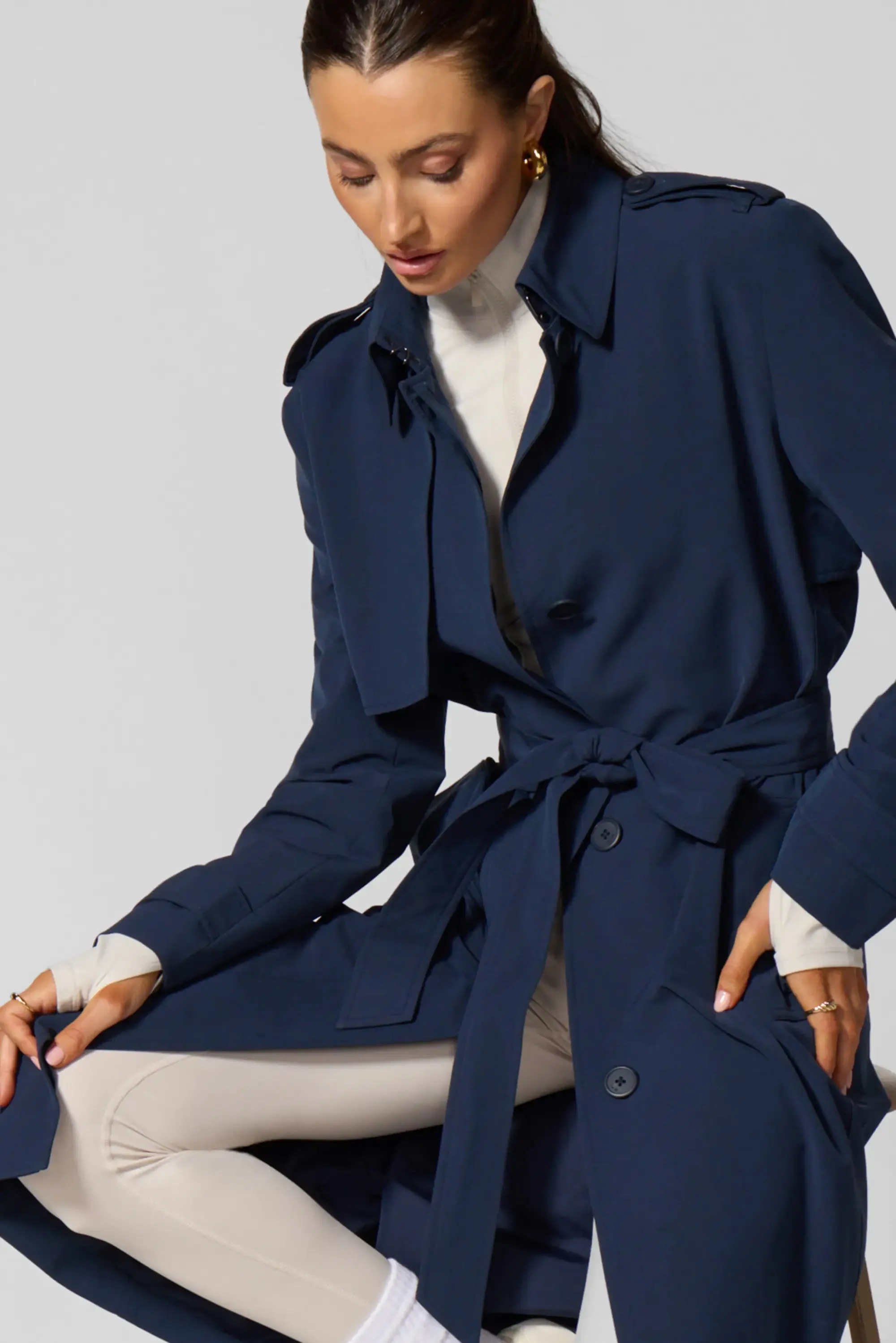 Ripstop Trench Coat - Navy Blazer sold by MPG product image thumbnail 5