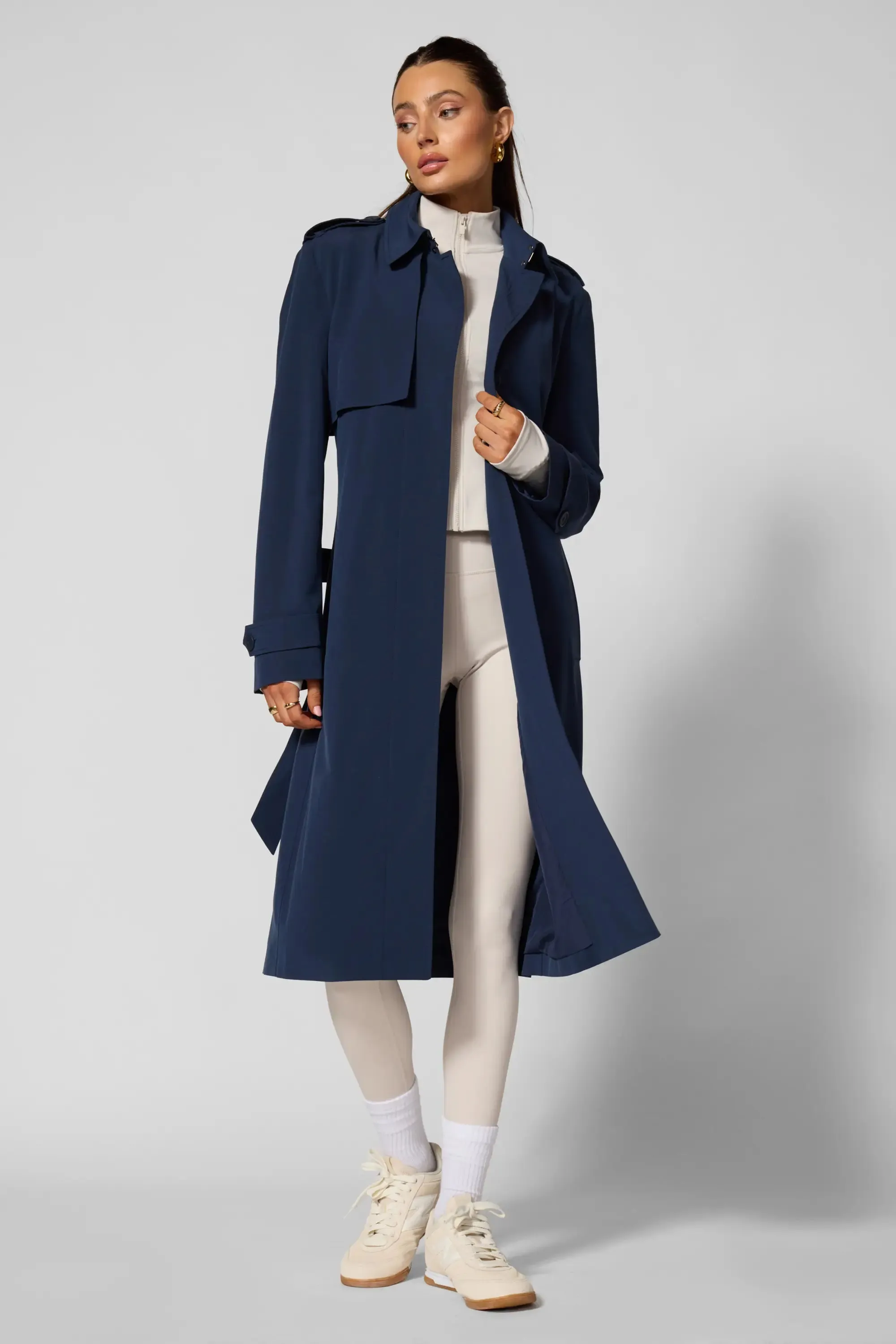 Ripstop Trench Coat - Navy Blazer sold by MPG