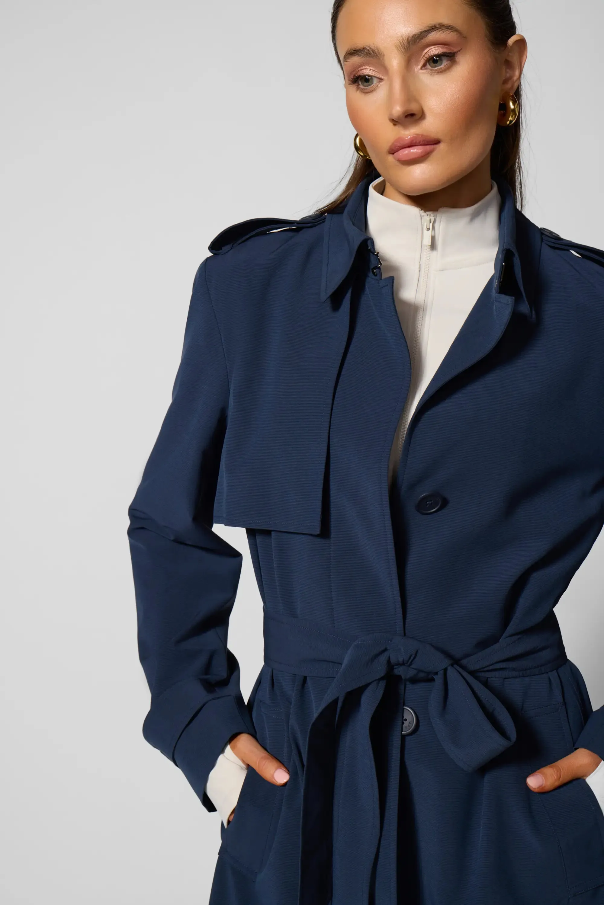 Ripstop Trench Coat - Navy Blazer sold by MPG product image thumbnail 4