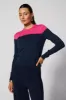 Merino Crew Neck - Navy Blazer/Fuchsia sold by MPG