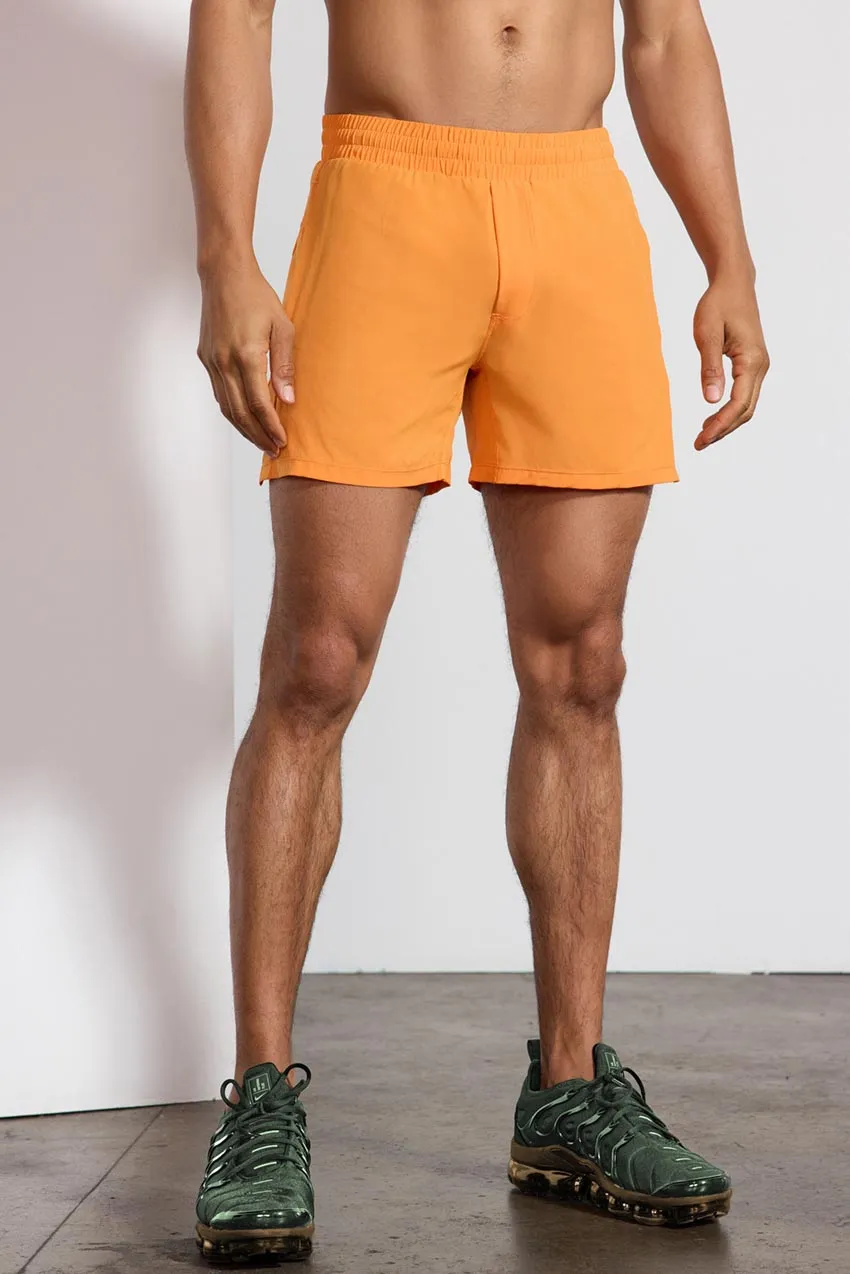 Stride Swim / Sweat Short with Liner - 5" - Persimmon/White sold by MPG