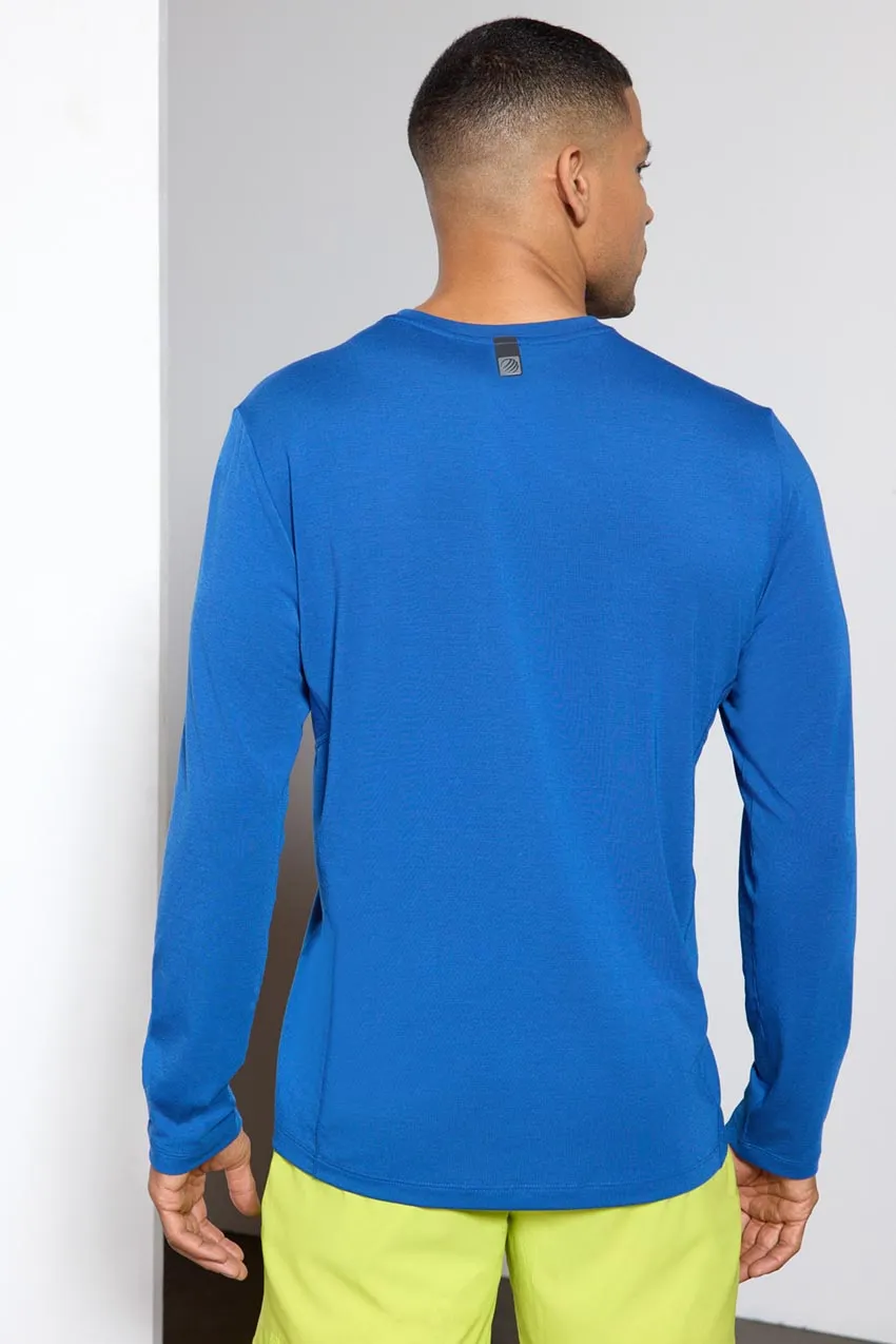 Performance Knit Men's Long Sleeve Tee - Blue Quartz sold by MPG product image thumbnail 3