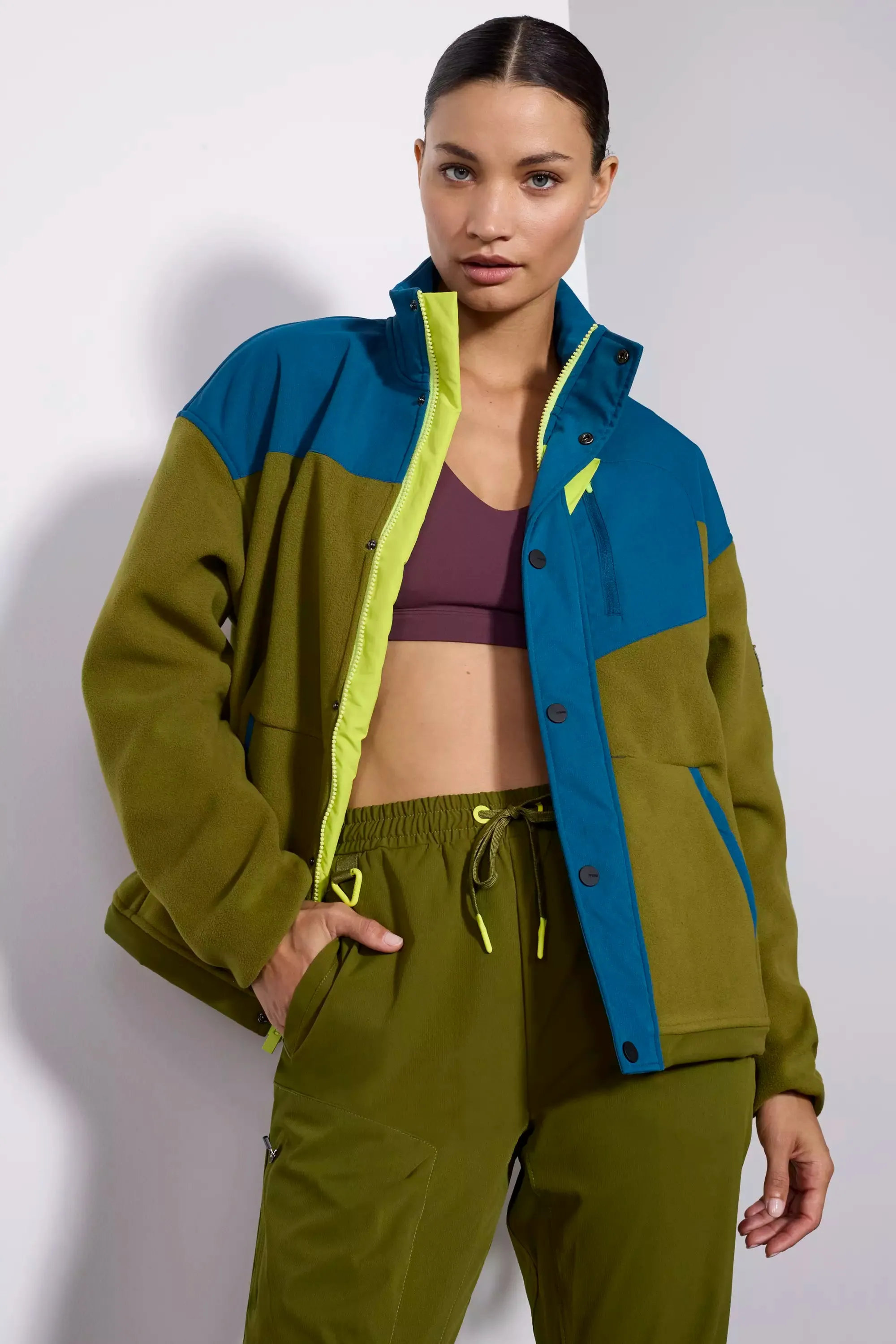 Elevate Mix-Media Jacket - Avocado sold by MPG product image thumbnail 2