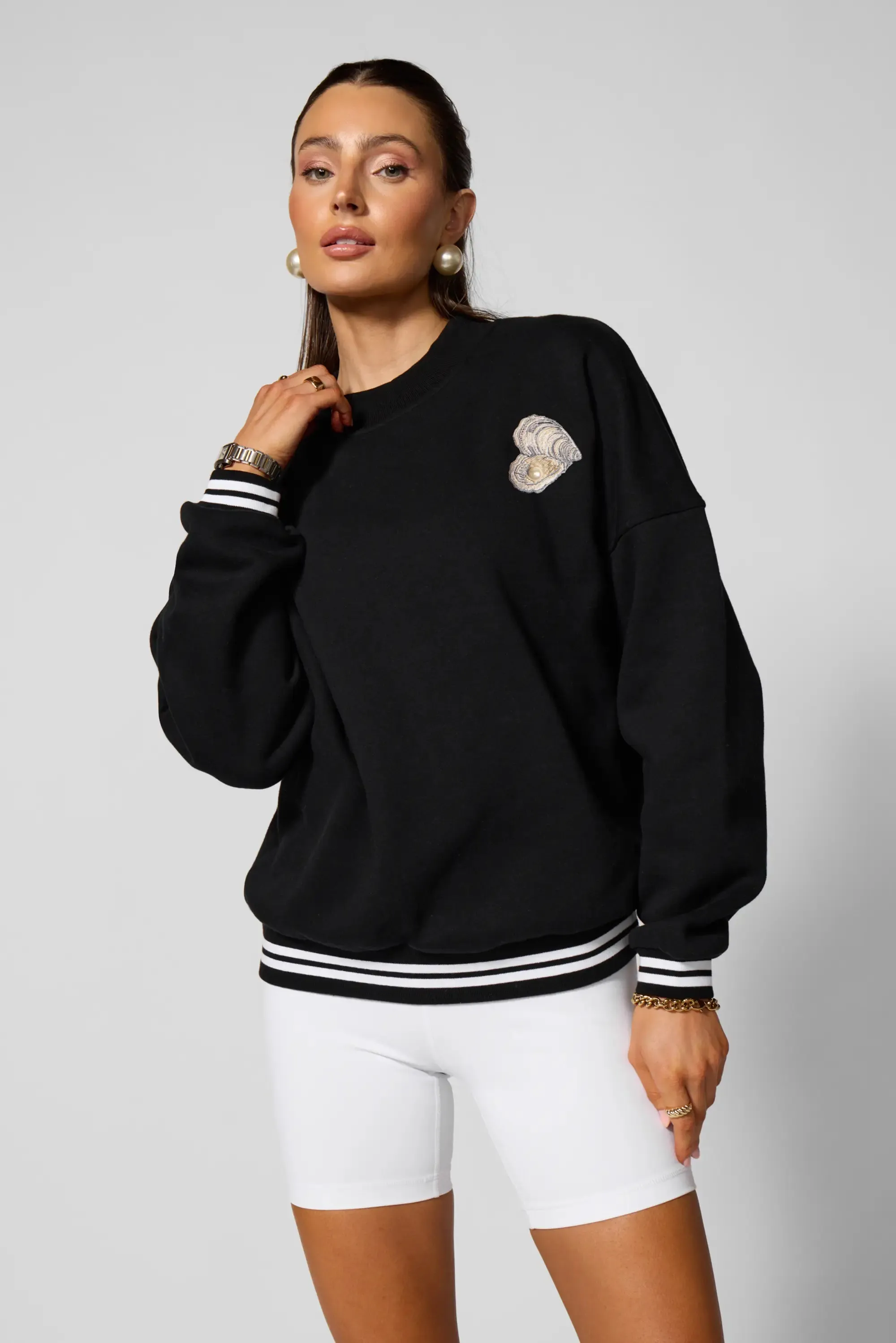 Luxefleece Boyfriend Sweatshirt - Oyster sold by MPG