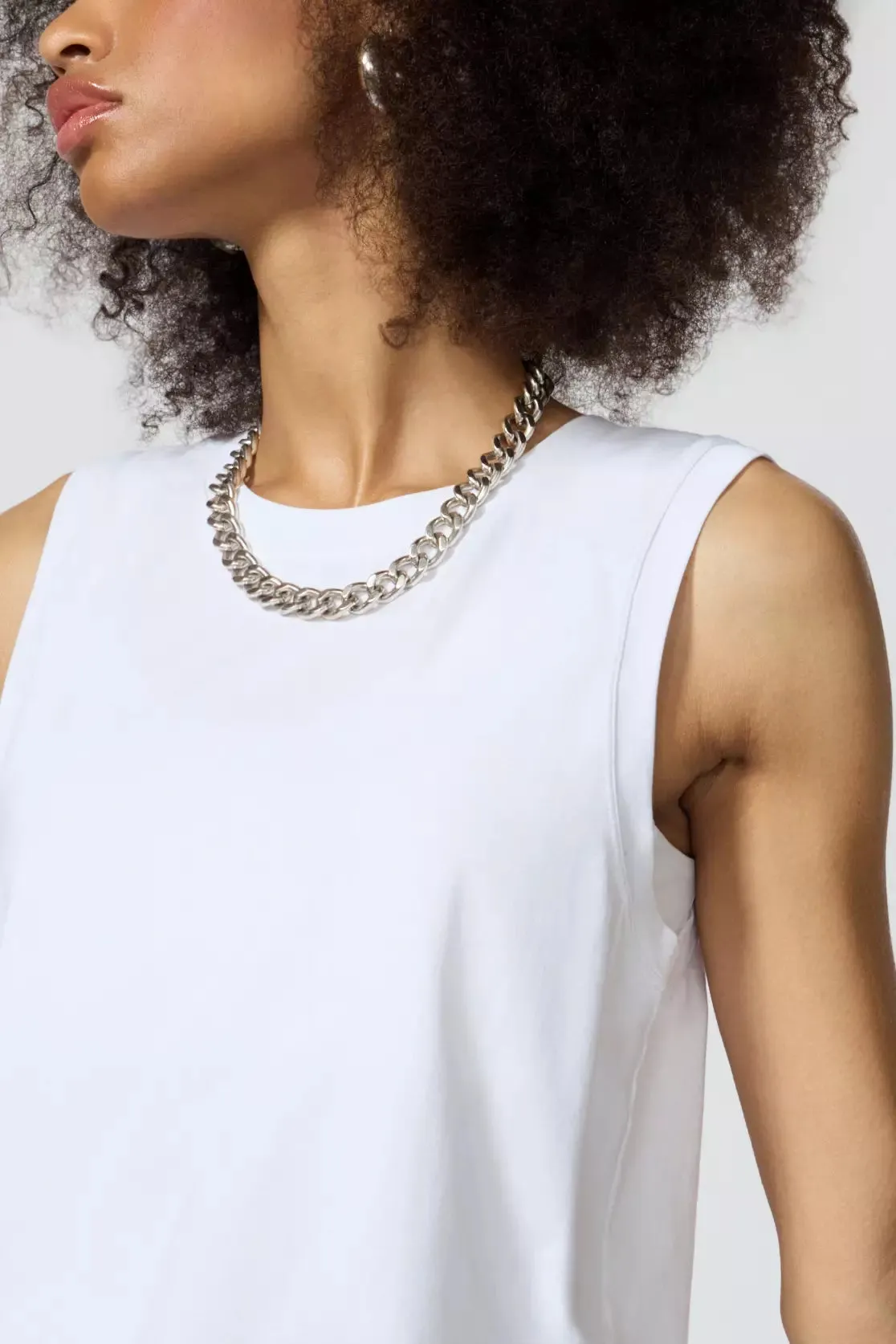 Pima Cotton Boyfriend Tank - White sold by MPG product image thumbnail 4