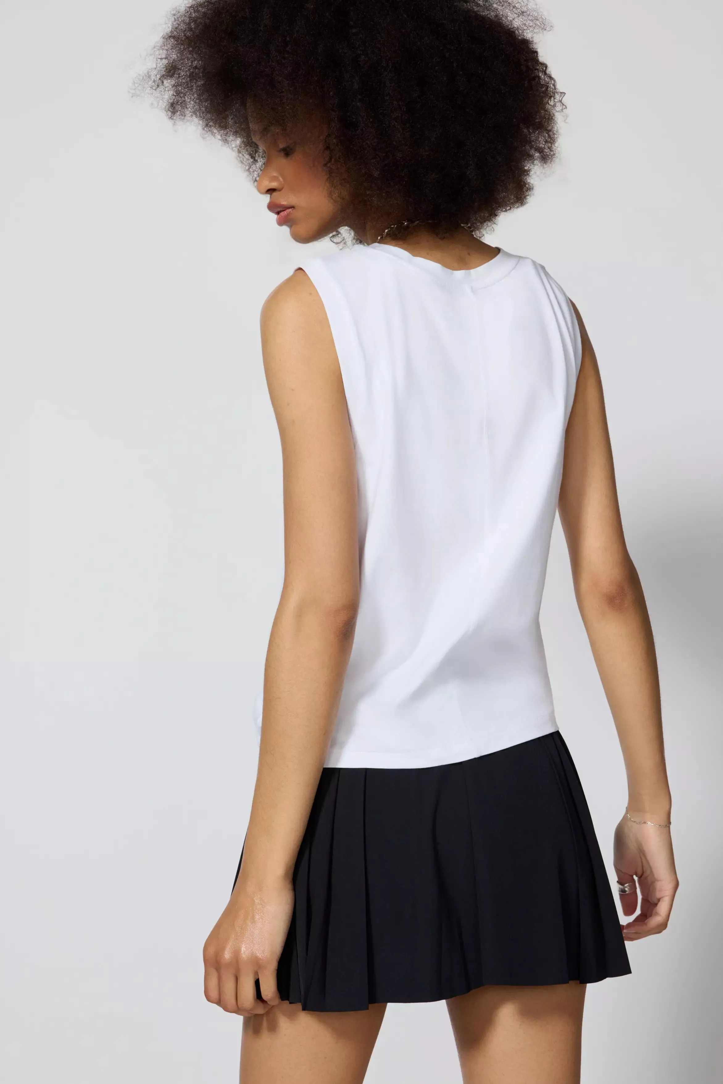 Pima Cotton Boyfriend Tank - White sold by MPG product image thumbnail 3