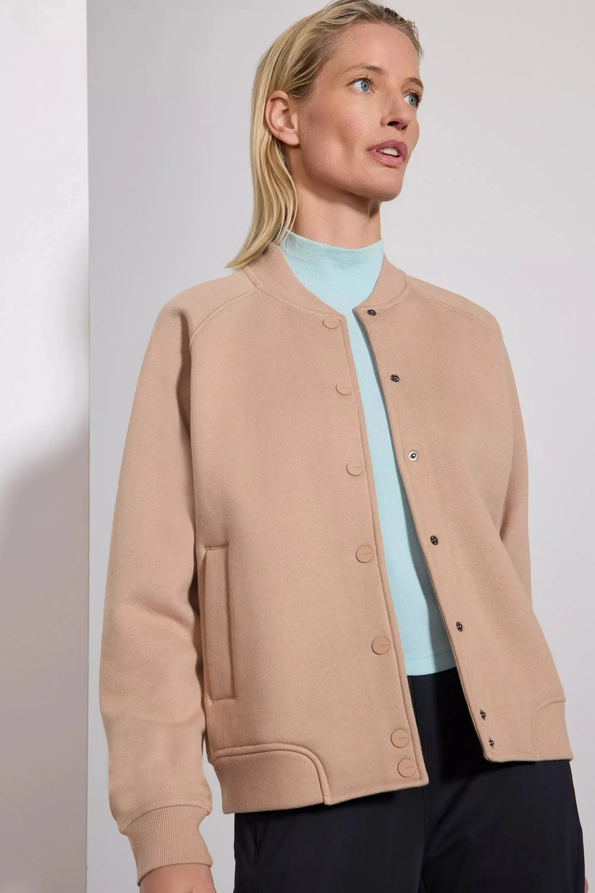 Luxefleece Bomber Jacket - Warm Taupe sold by MPG