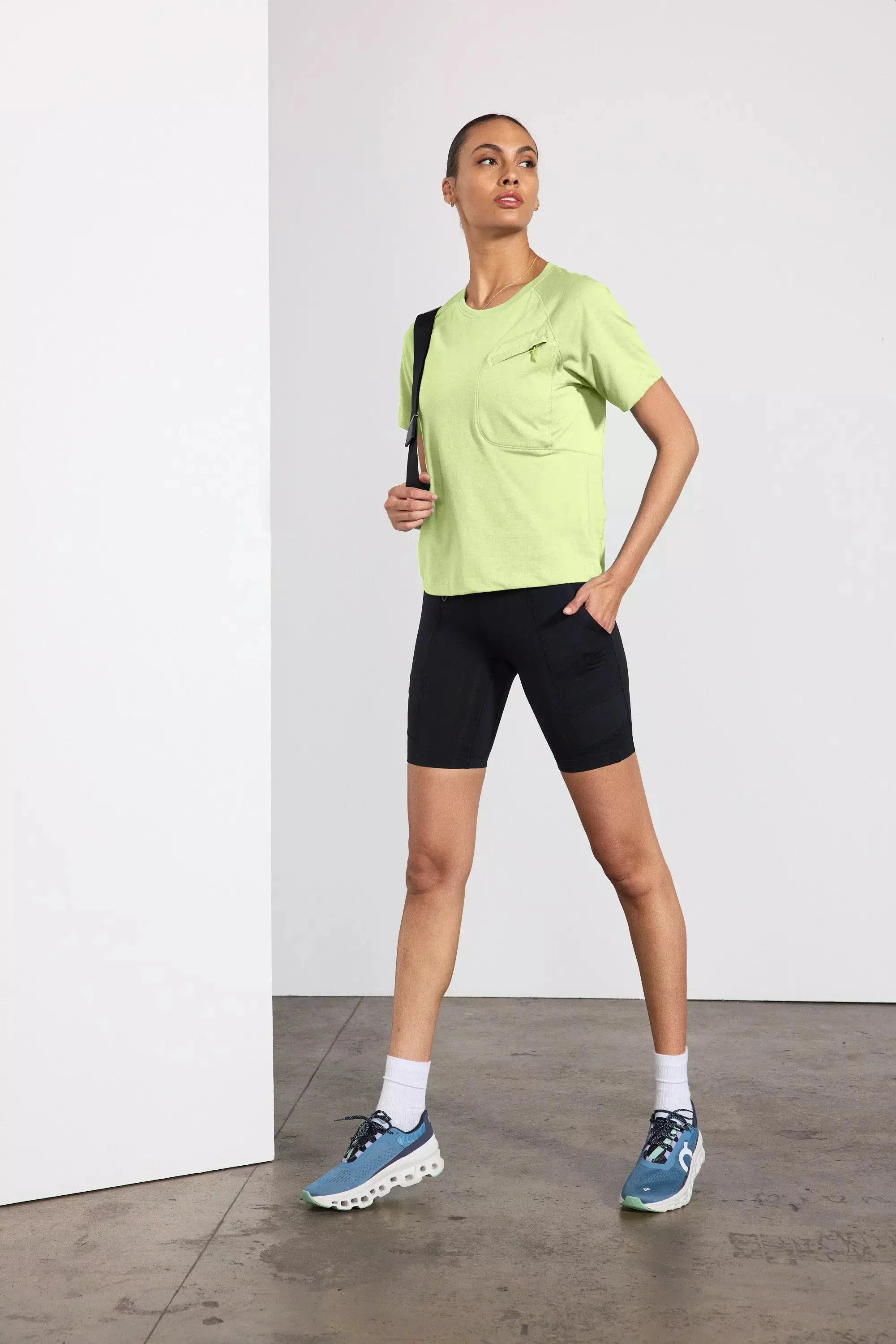 Achieve Pocket Tee with Mesh Panel - Shadow Lime sold by MPG product image thumbnail 2