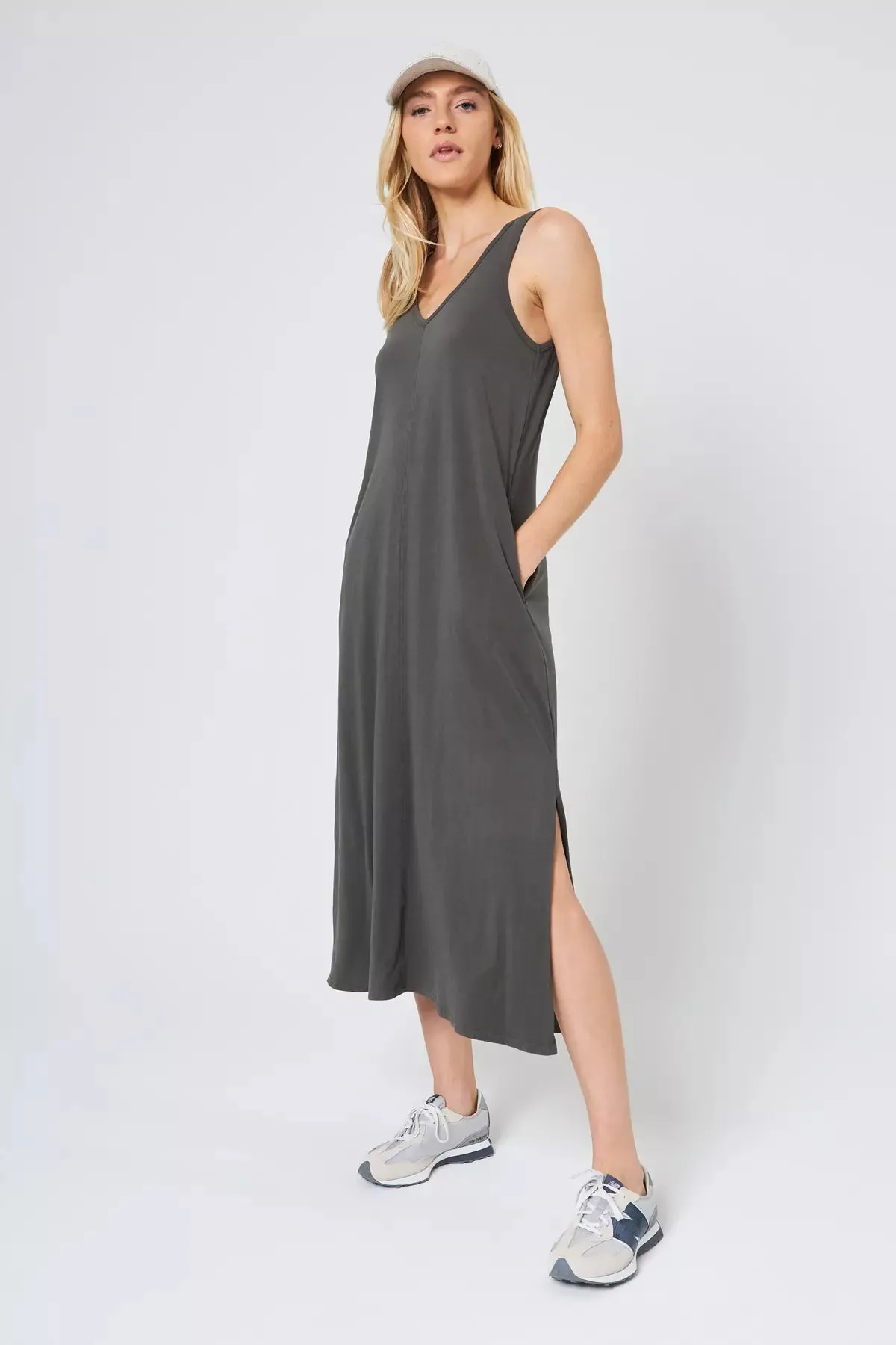 Calm V-Neck Dress - Bay Leaf sold by MPG product image thumbnail 2